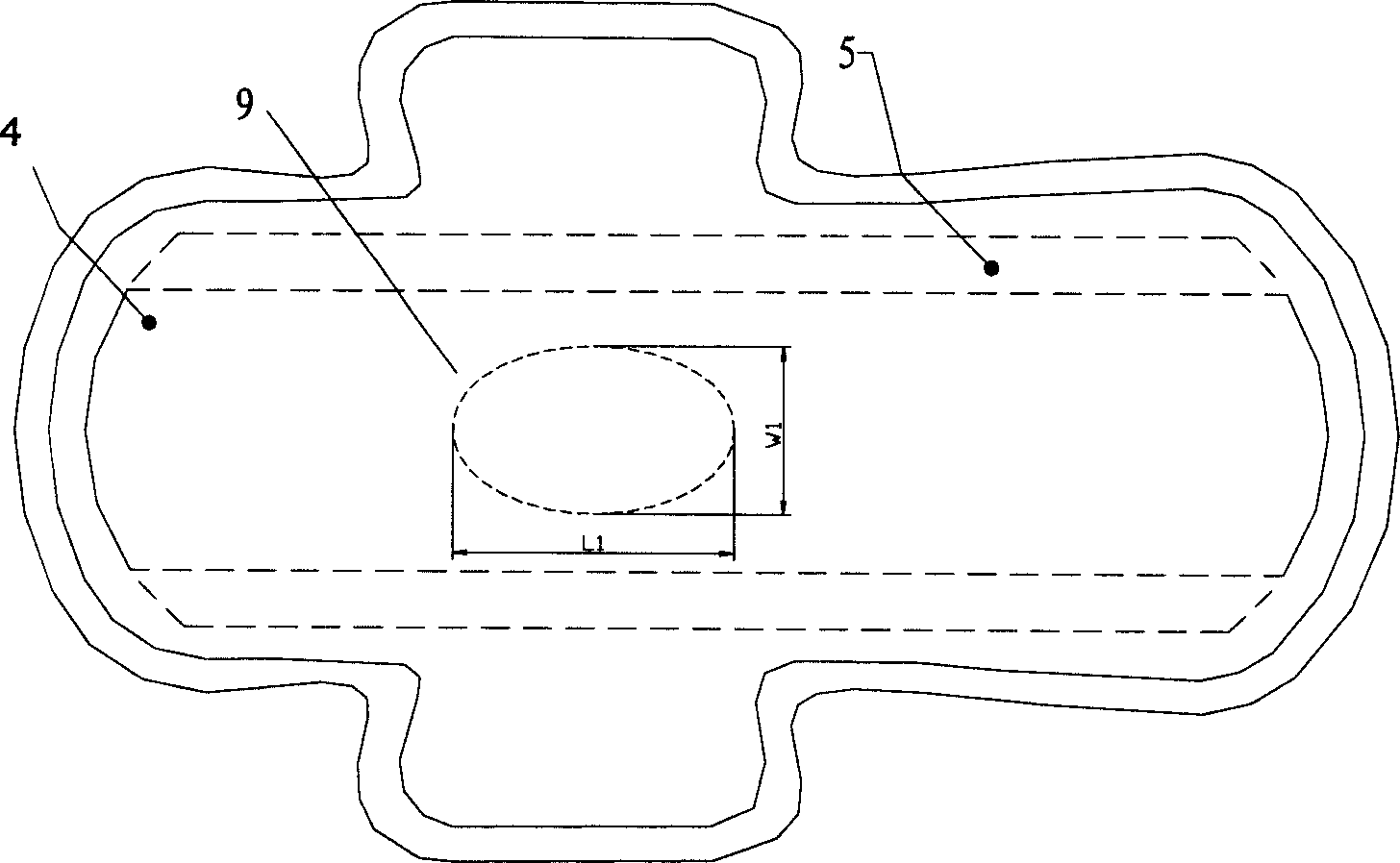 Composite guiding water-fixation type sanitary napkins