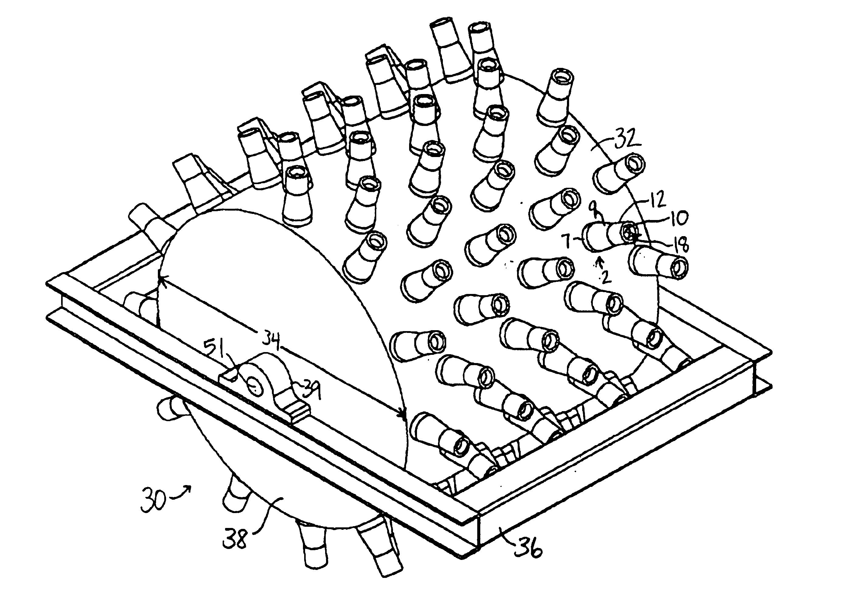 Compacting device and a system and a method for compacting a material