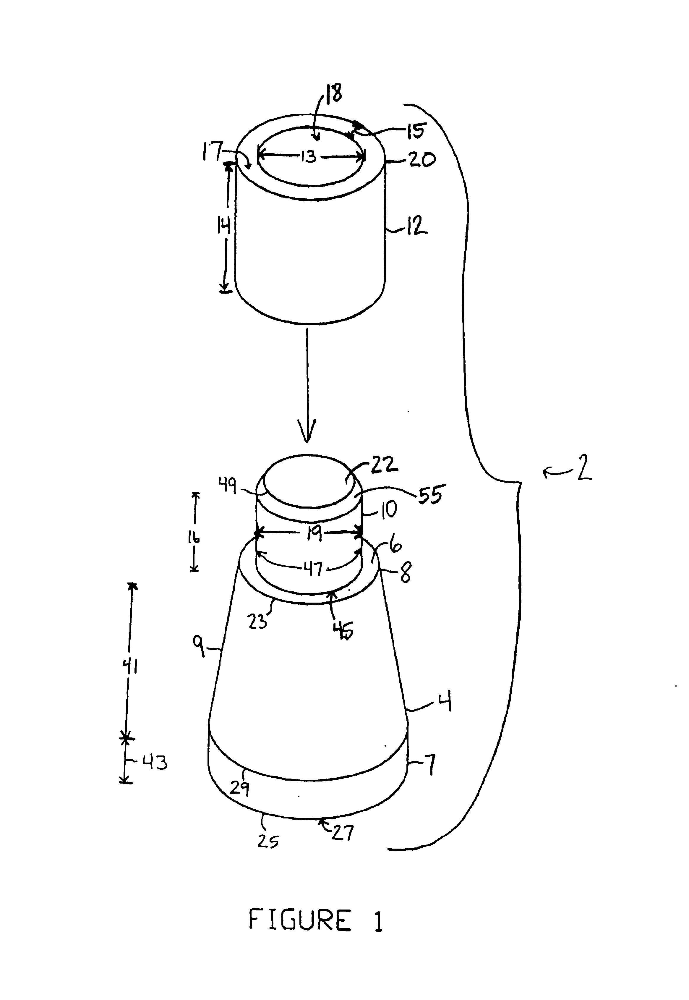 Compacting device and a system and a method for compacting a material