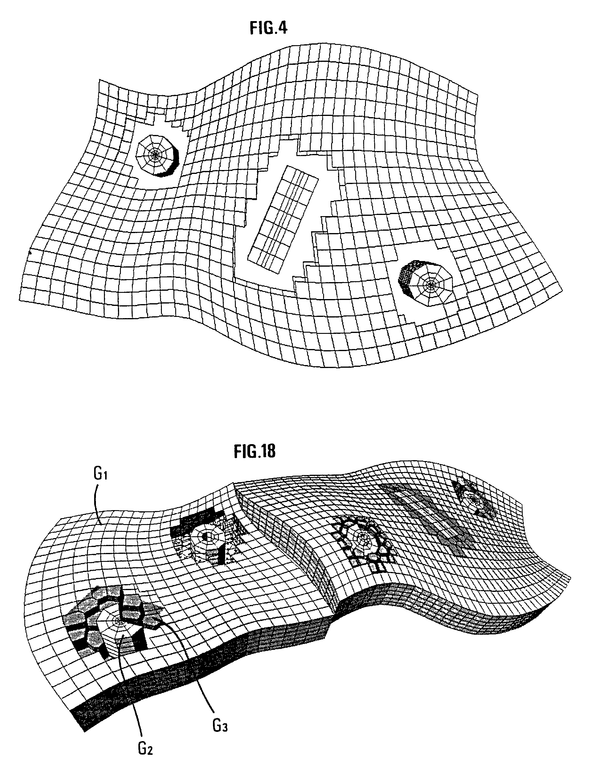 Method of generating a grid on a heterogenous formation crossed by one or more geometric discontinuities in order to carry out simulations