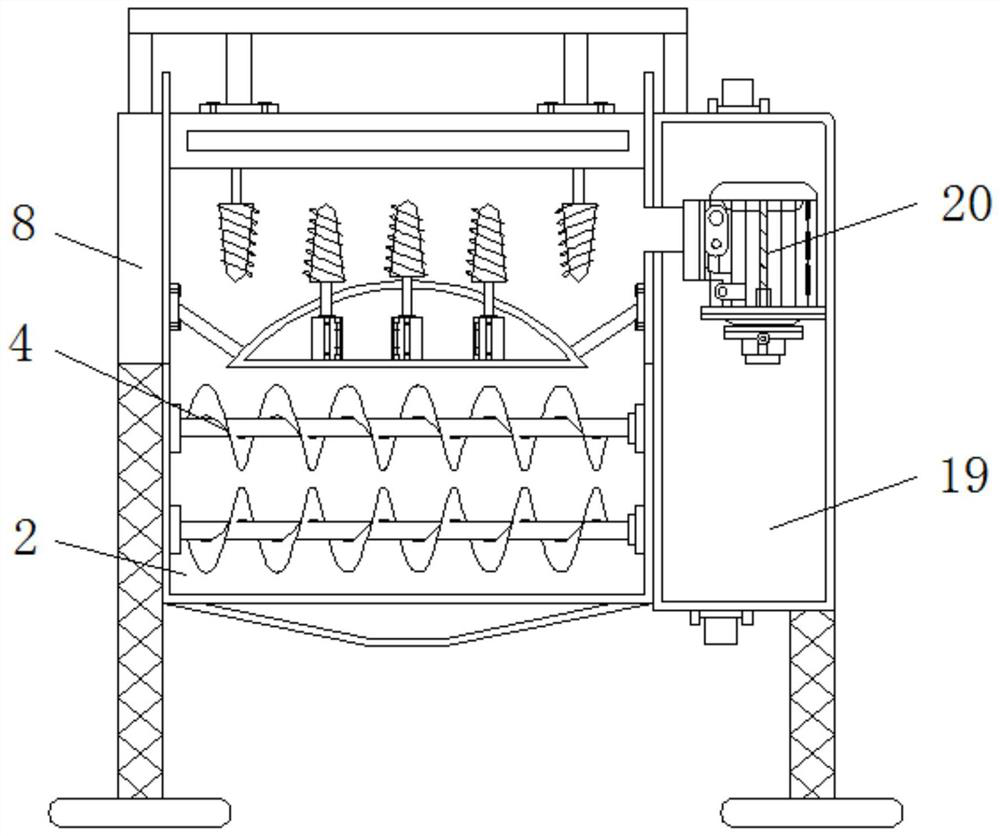 An ore crushing and conveying mechanism for mining