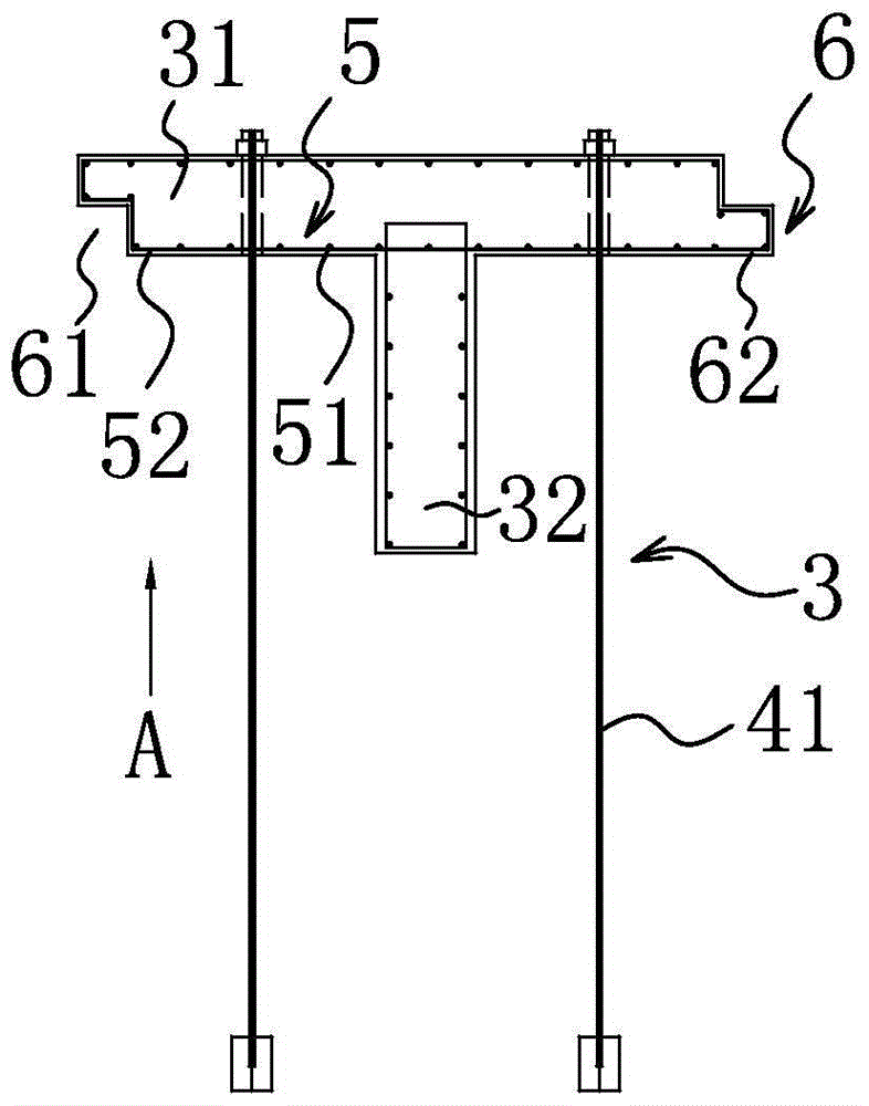 Composite retaining piles for building basements