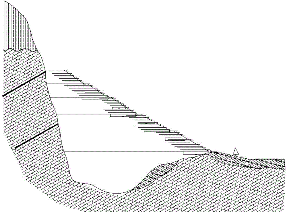 Geological environment treatment method suitable for steep wall and deep pit type abandoned mine