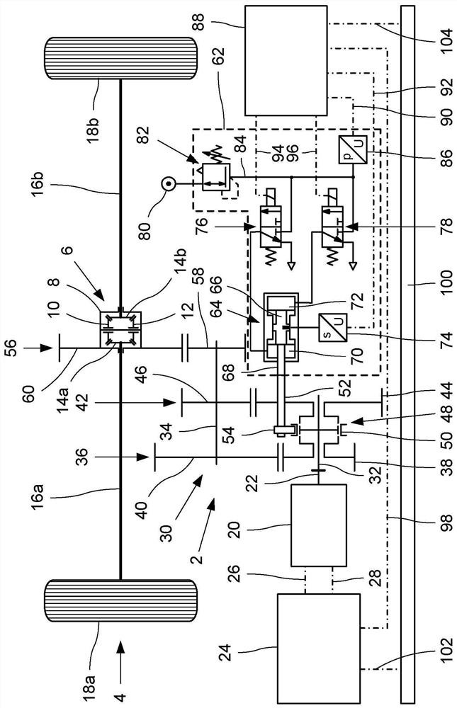 Electromotor drive train for a vehicle axle