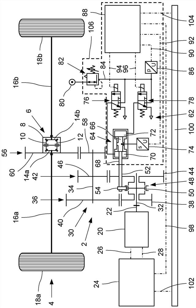 Electromotor drive train for a vehicle axle