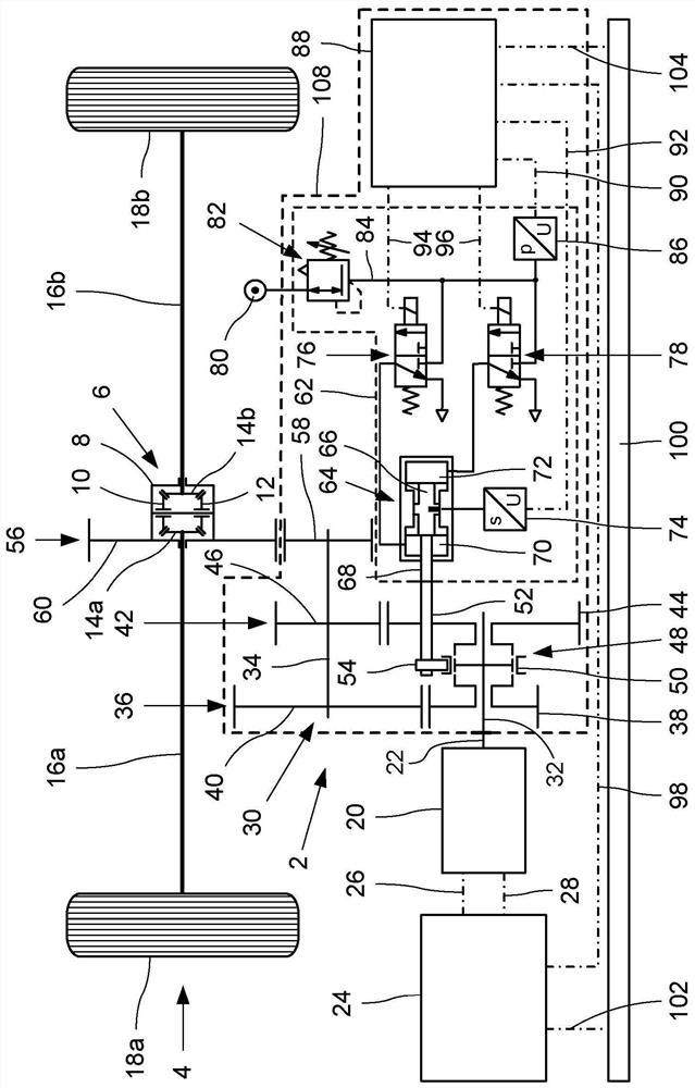 Electromotor drive train for a vehicle axle