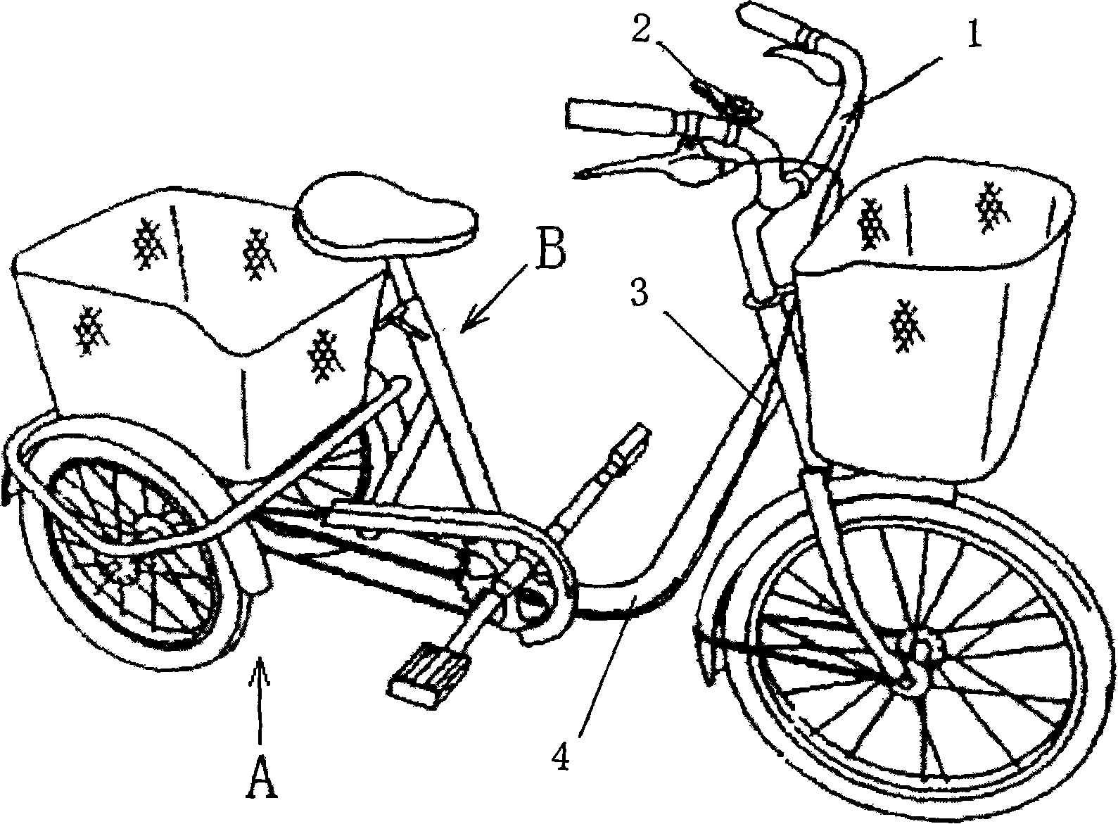 Tricycle tilting device