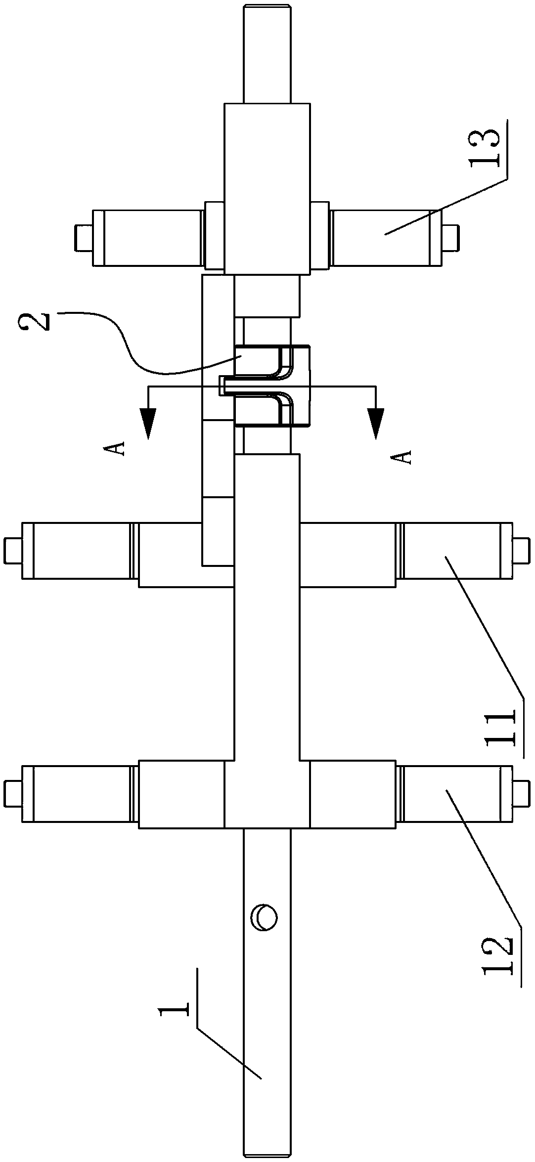 Control structure of a shifting fork