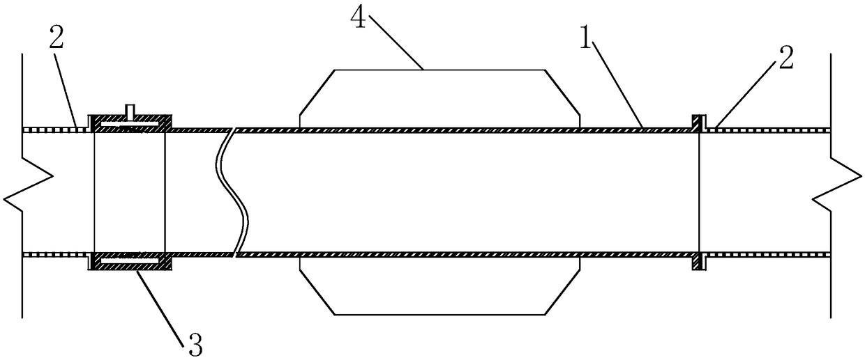 Large-particle-size material horizontal pipeline conveying device and assembly method and application method thereof