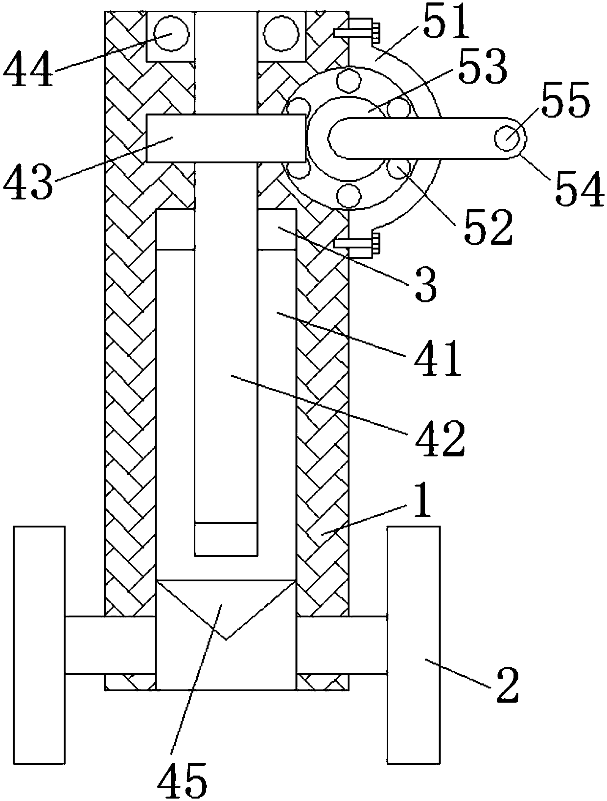 Manually-operated adjustable movable type wood processing mechanical table