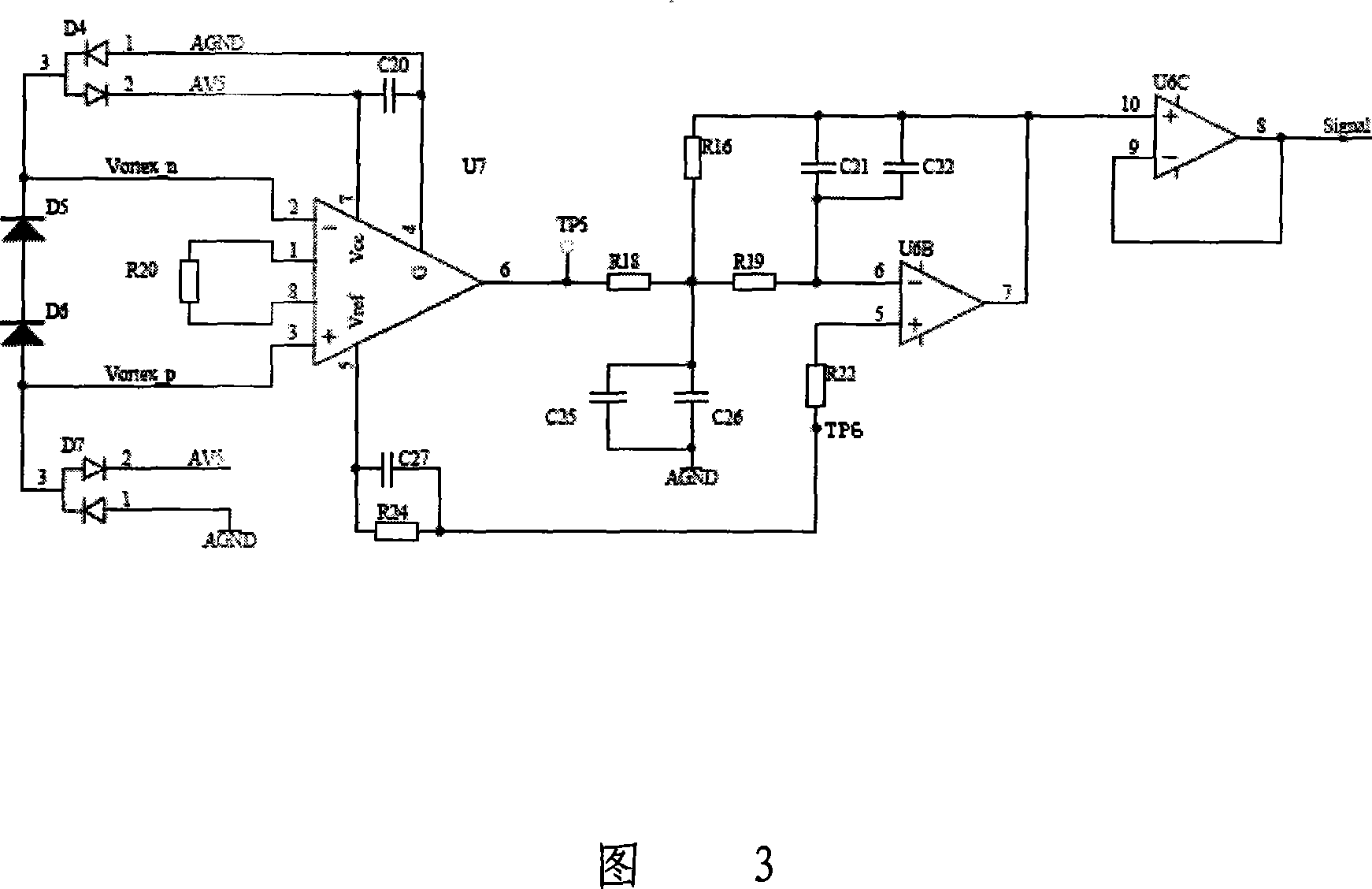 Split type vortex street effusion meter