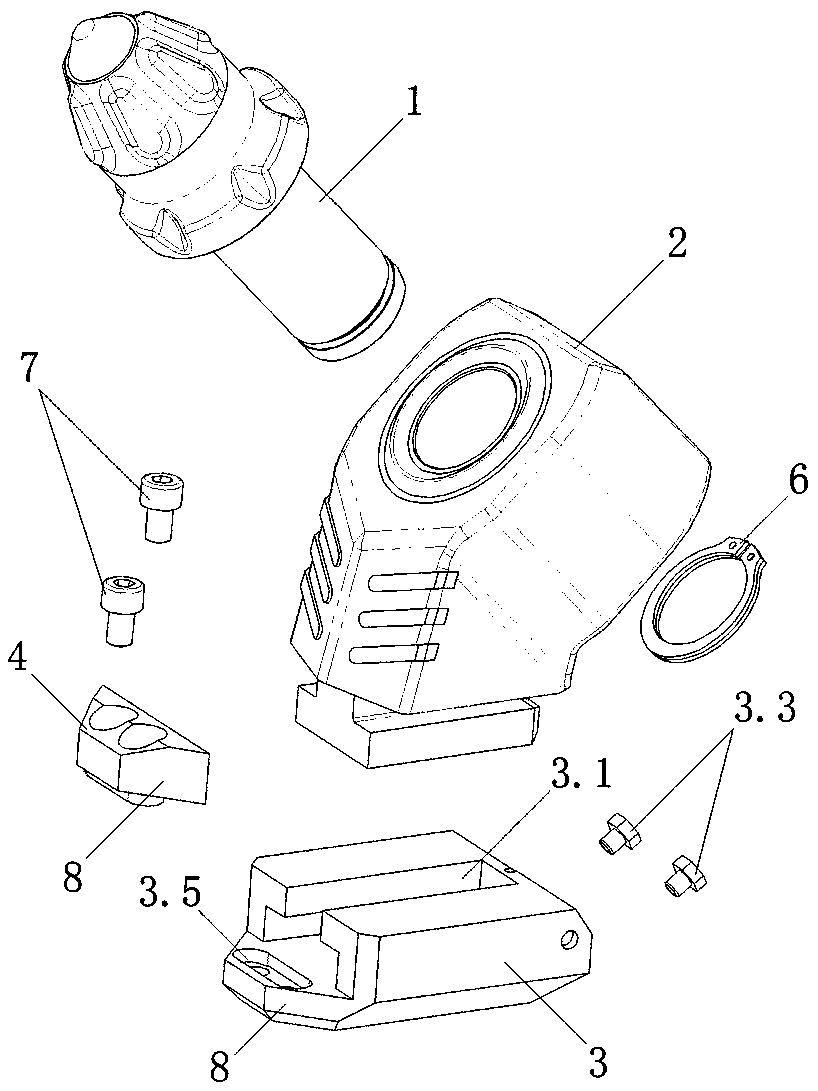 Wet cutting head or cutting drum assembly with detachable tooth seats