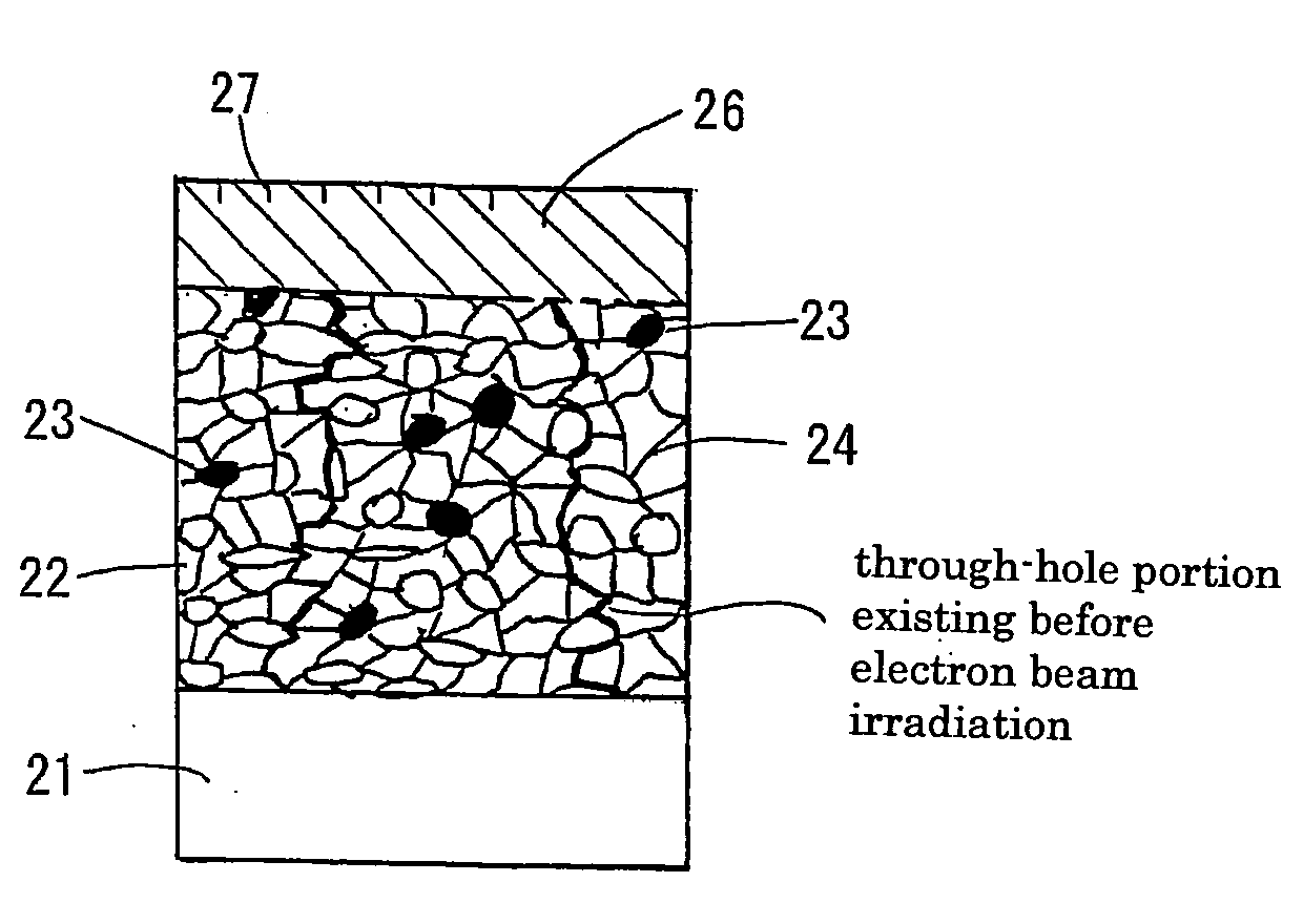 Spray coating member having excellent injury resistance and so on and method for producing the same