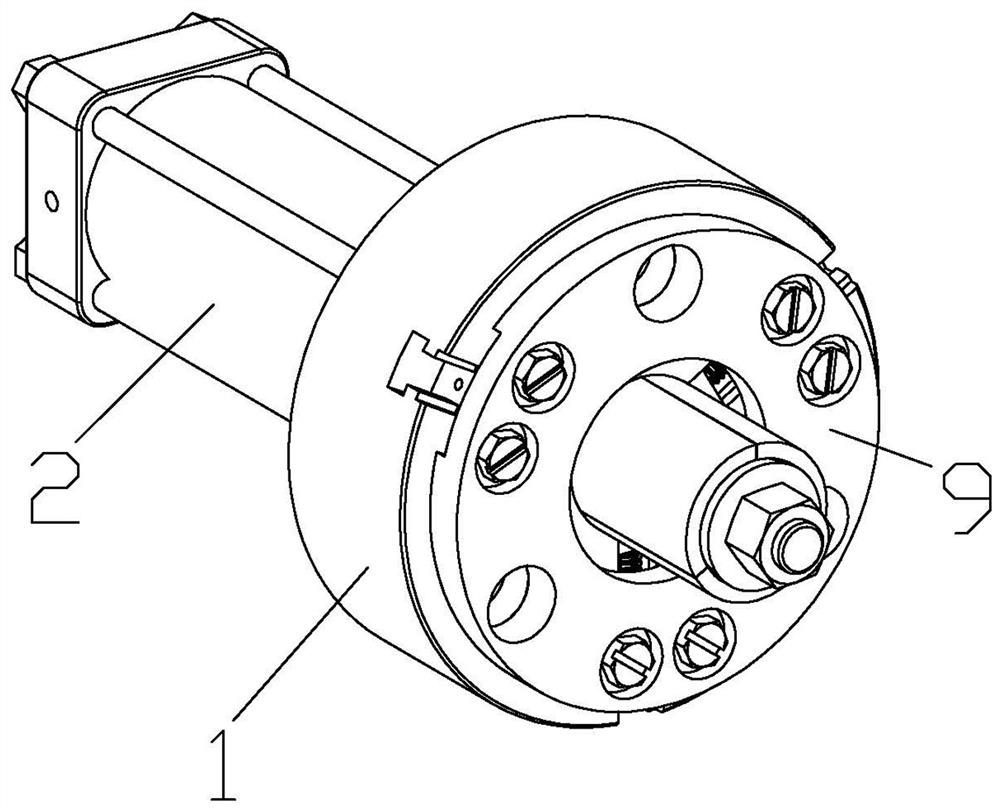 Internal expansion type automatic clamping device for yarn feeding pipe processing