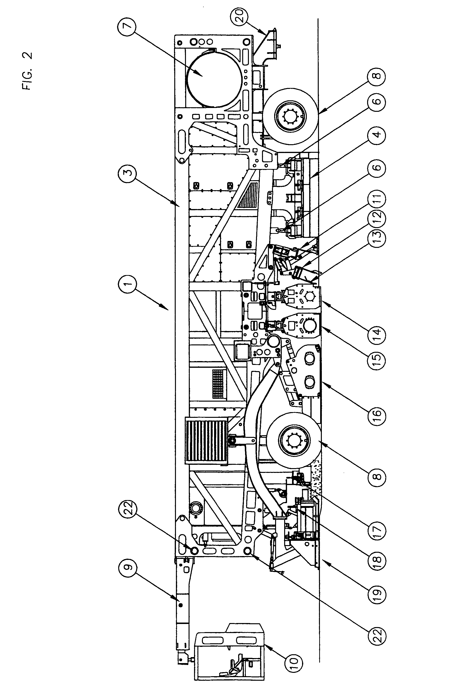 Hot in-place asphalt recycling machine