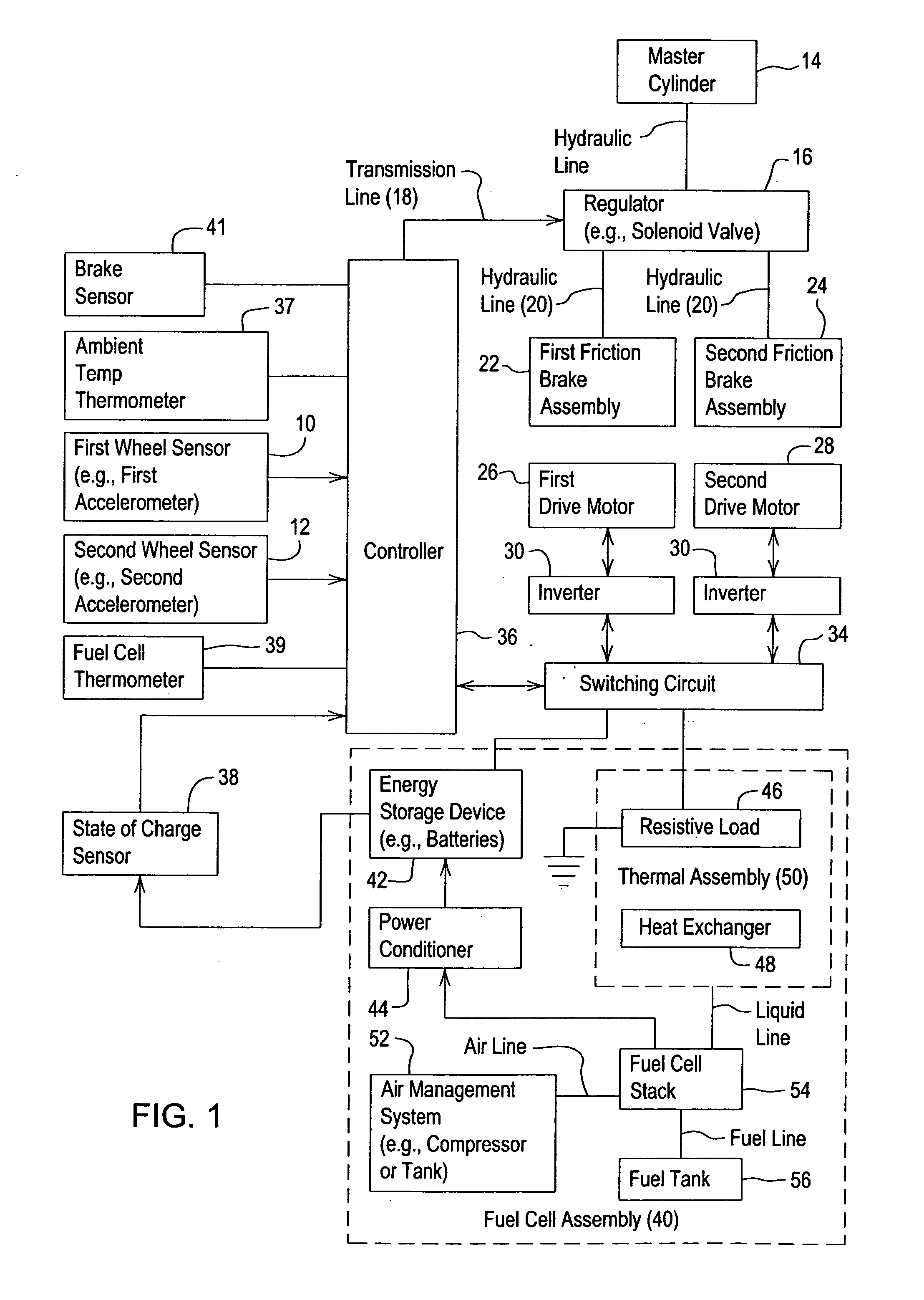 Vehicular control system for regenerative braking