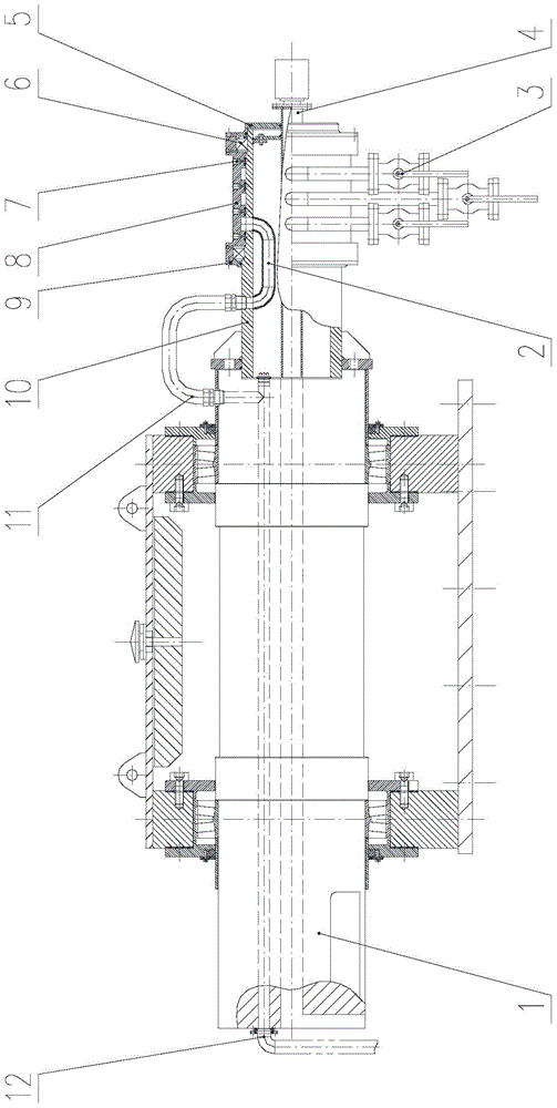 Passive shaft device of bag turner with circuit channel and air system and method of use thereof