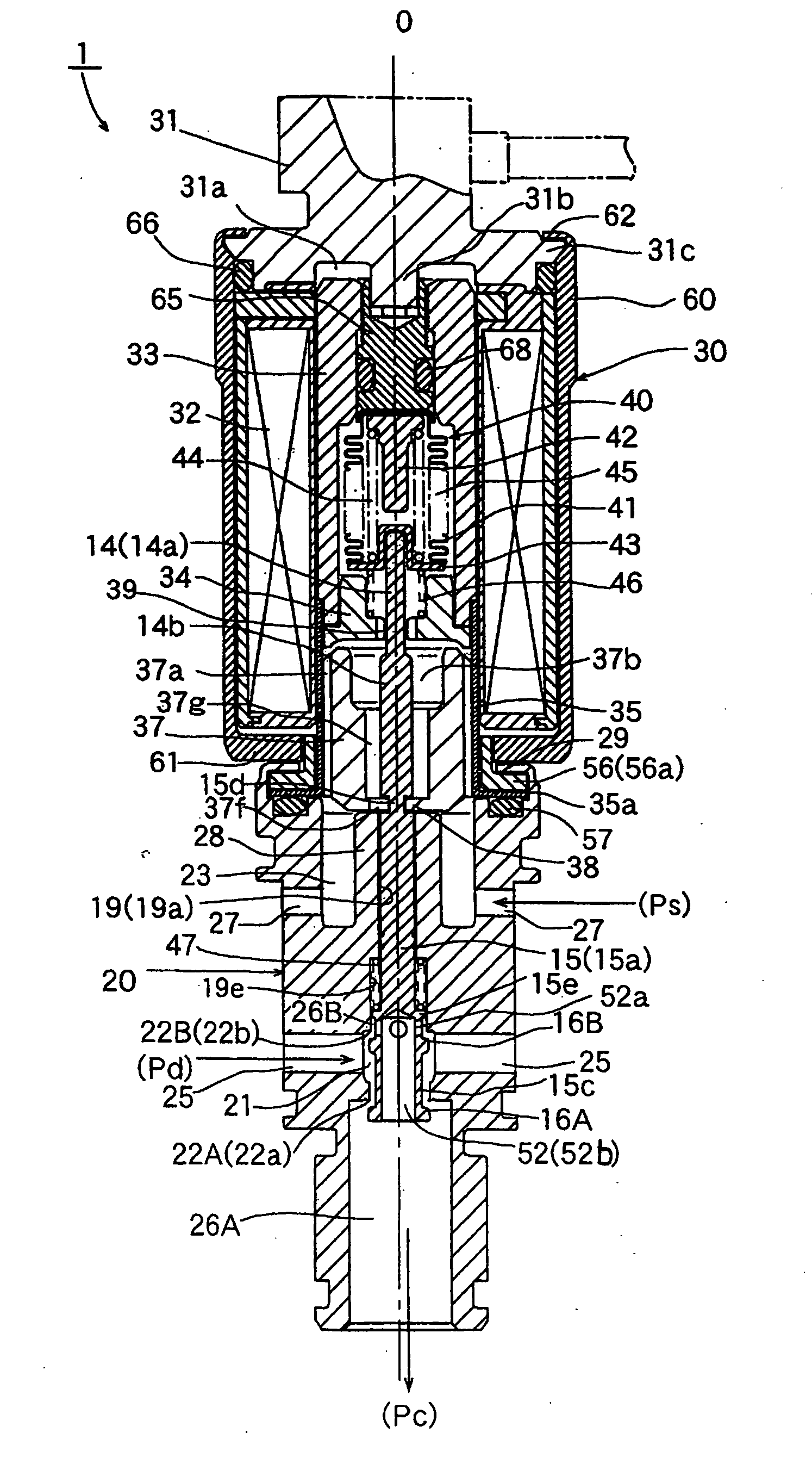 Control valve for variable capacity compressors