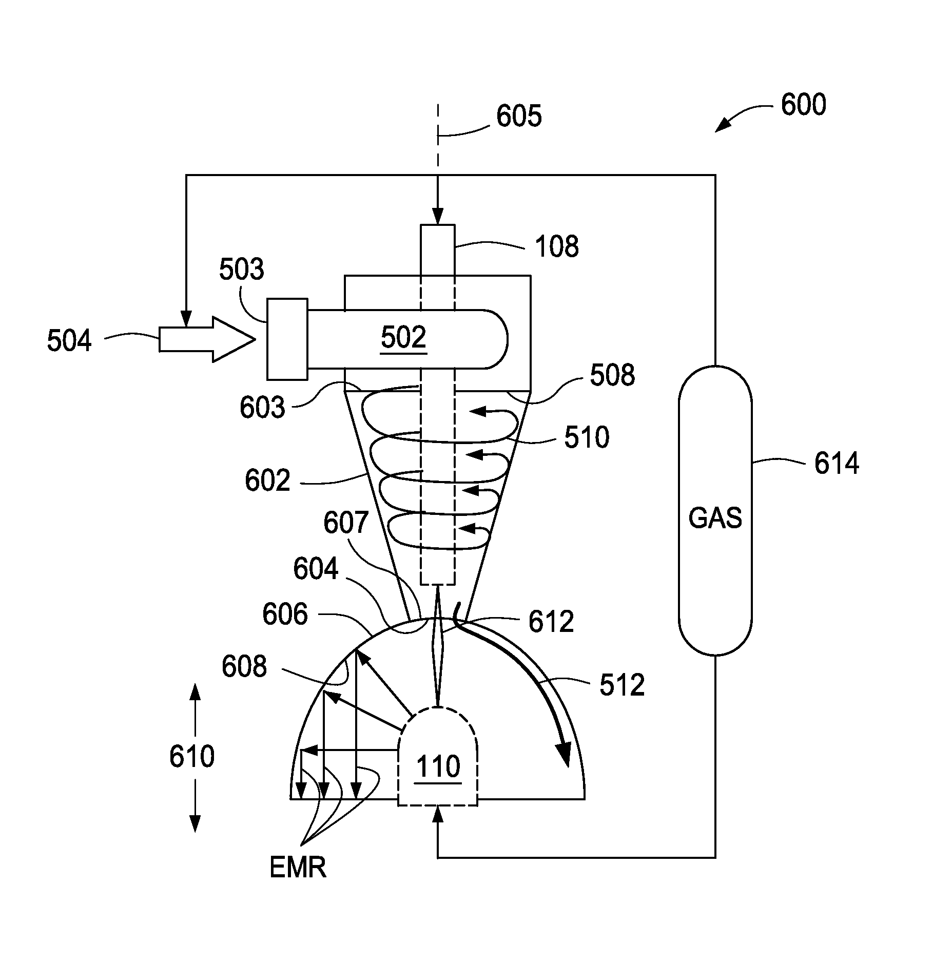 Apparatus for treating liquids with wave energy from an electrical arc