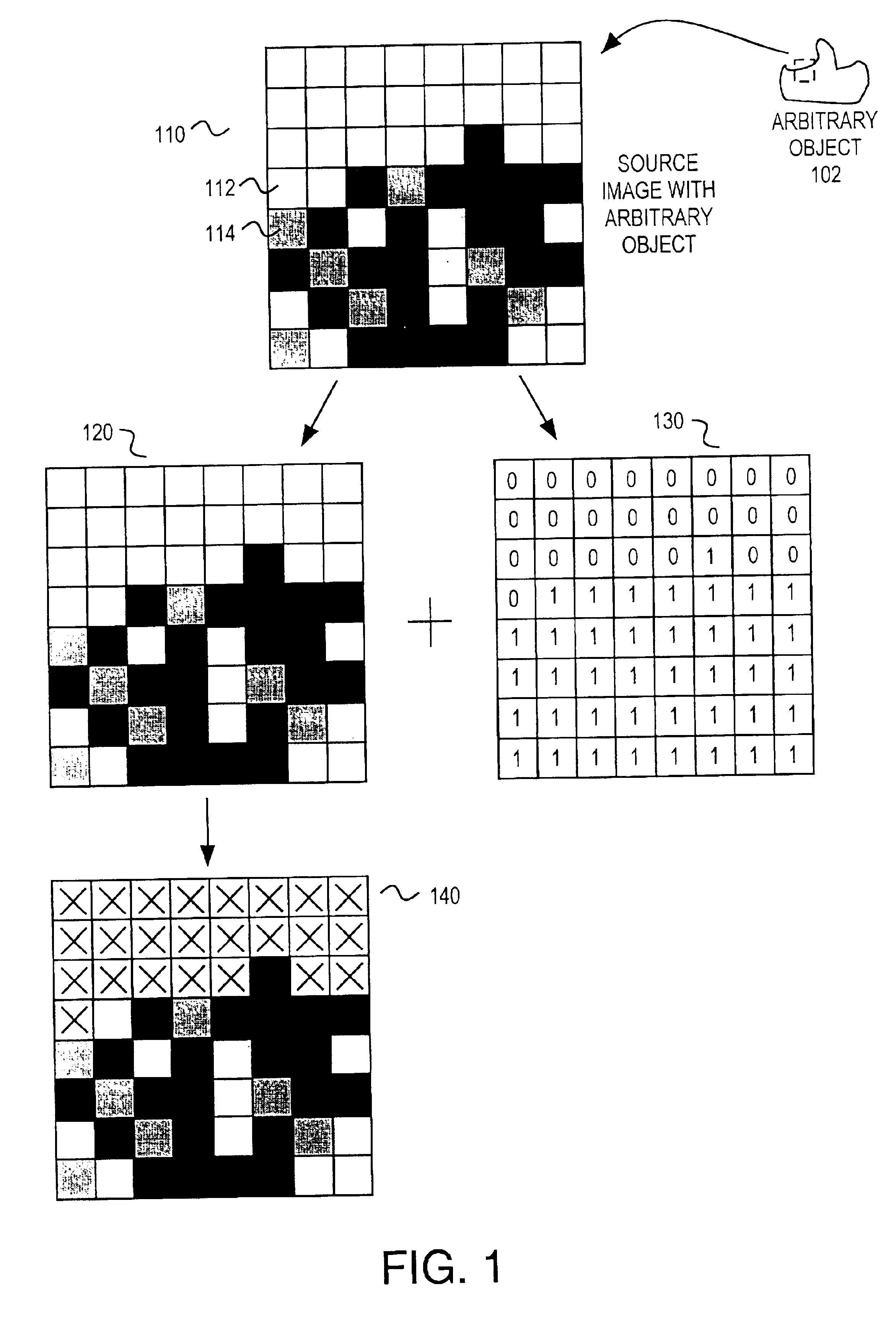 Method of compressing images of arbitrarily shaped objects