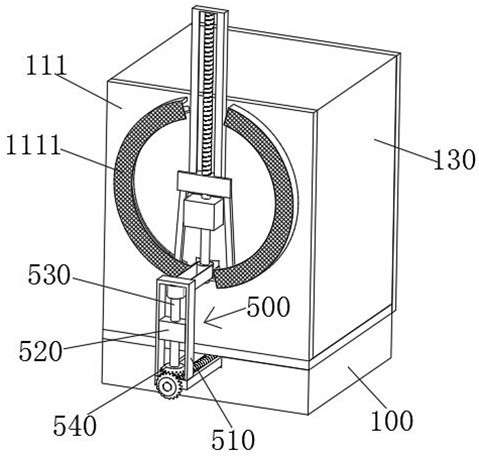 Paint spraying robot for mechanical parts