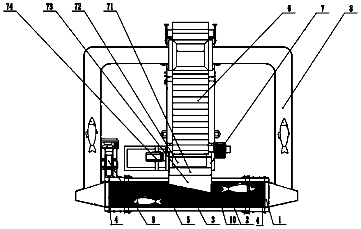 Fish head and tail directional conveying device