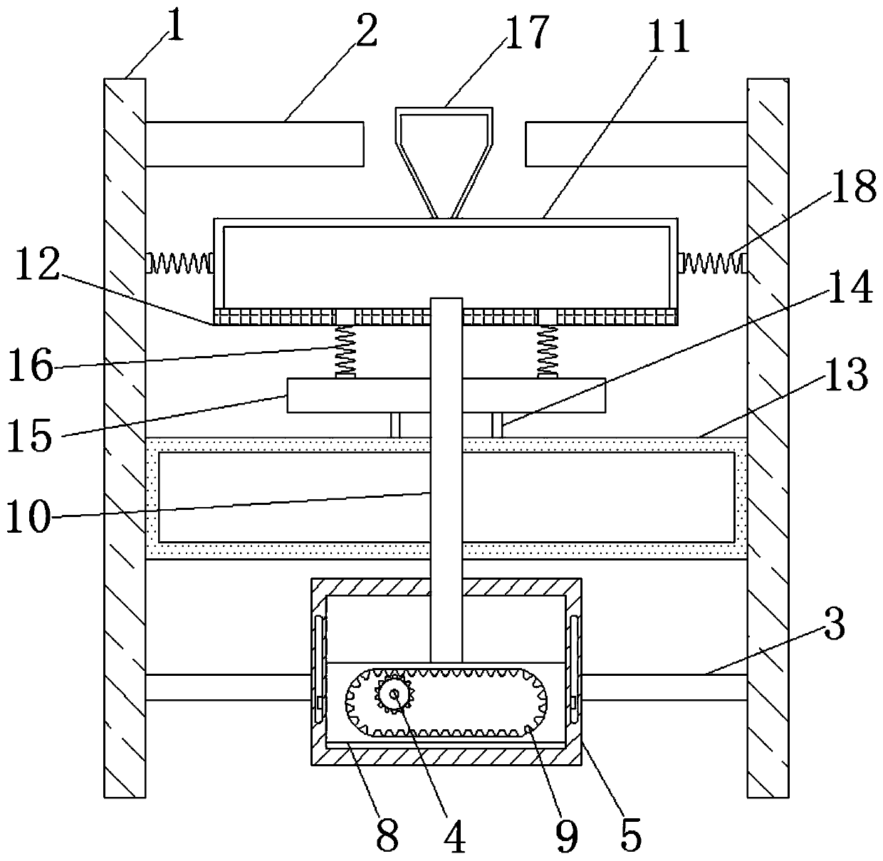 Efficient screening device for flour processing