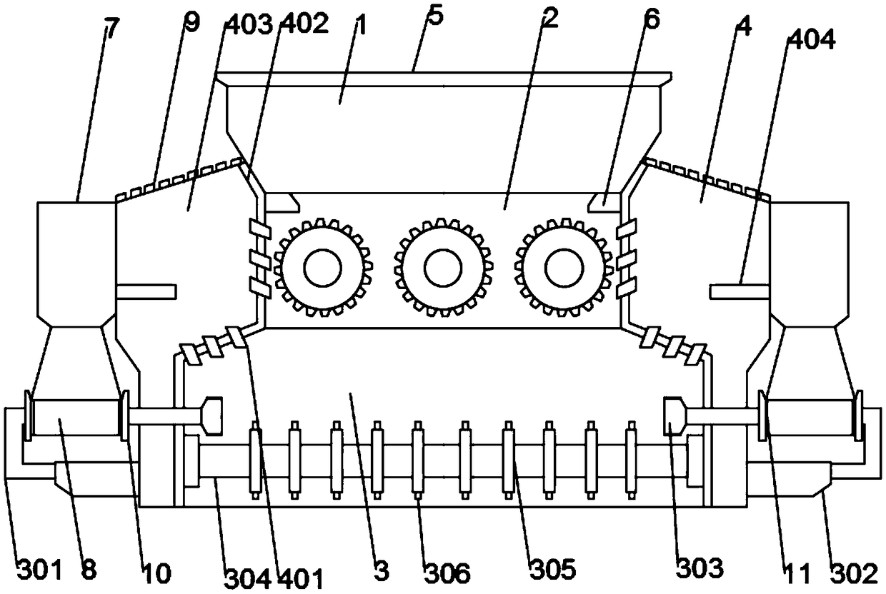 High-precision low-temperature crushing device for production of glass substrate frame