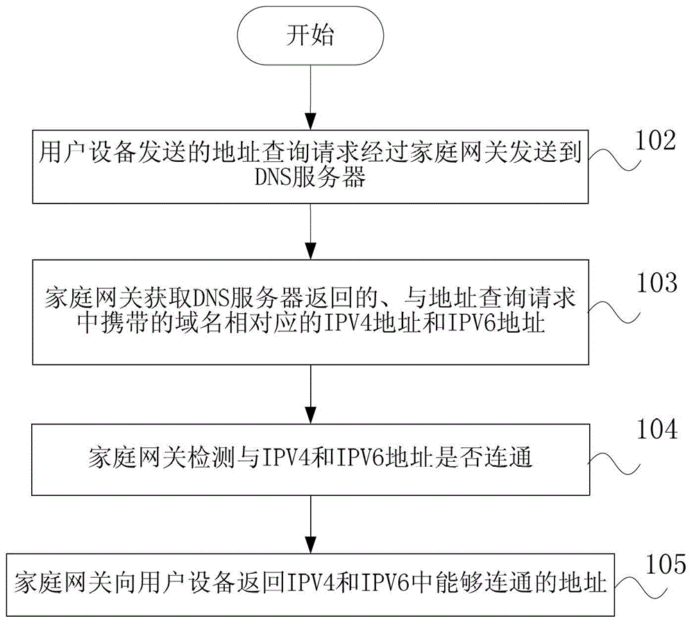 Method for user equipment to select network layer protocol, home gateway and Internet network