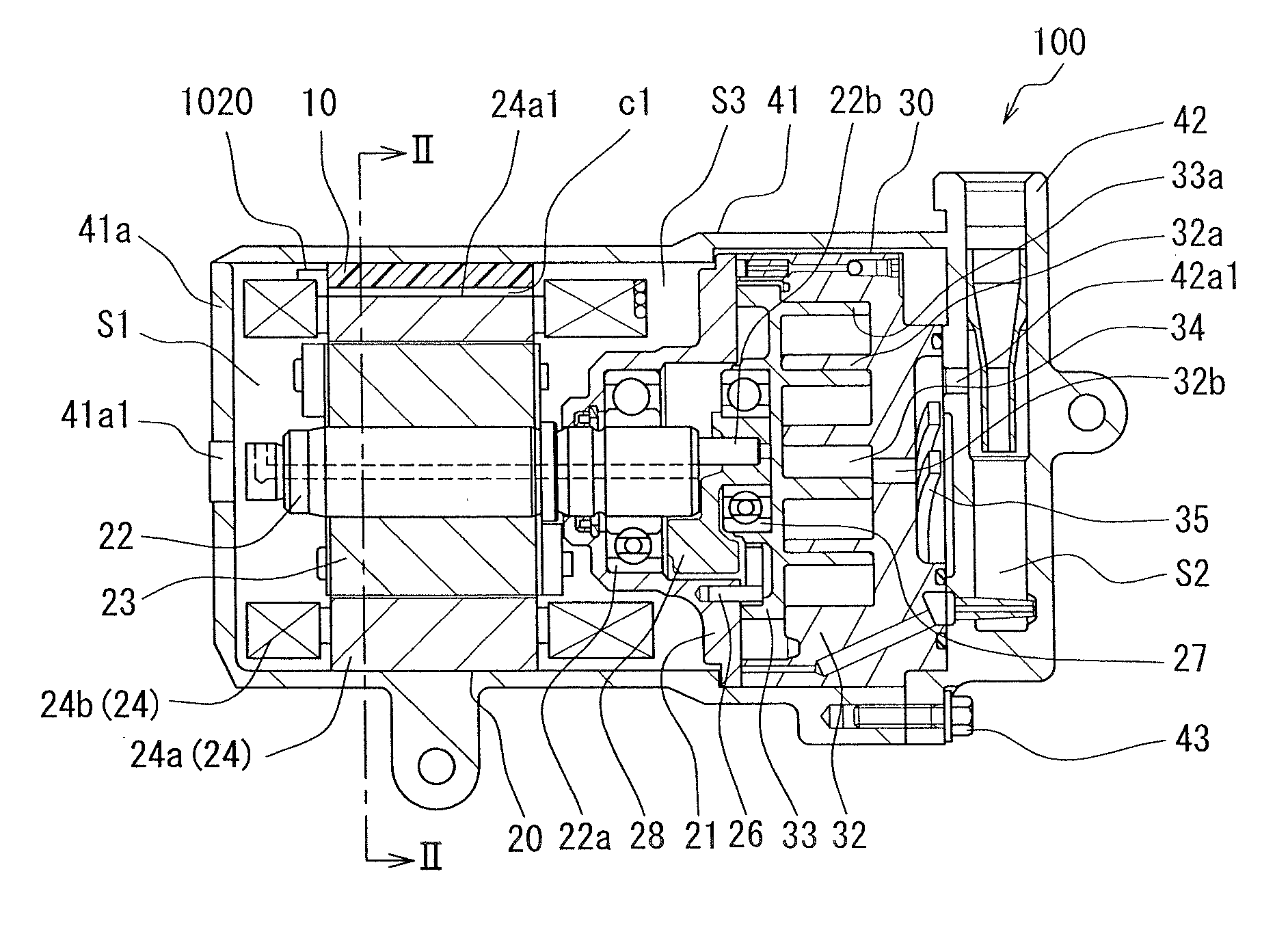 Electric device mounted in electric compressor