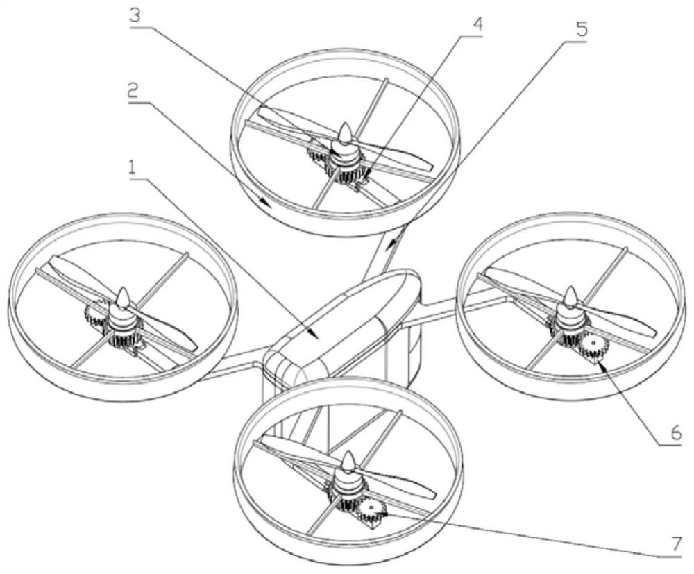 Air-ground unmanned vehicle shared by wheels and duct