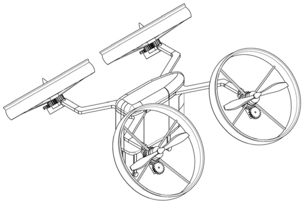 Air-ground unmanned vehicle shared by wheels and duct