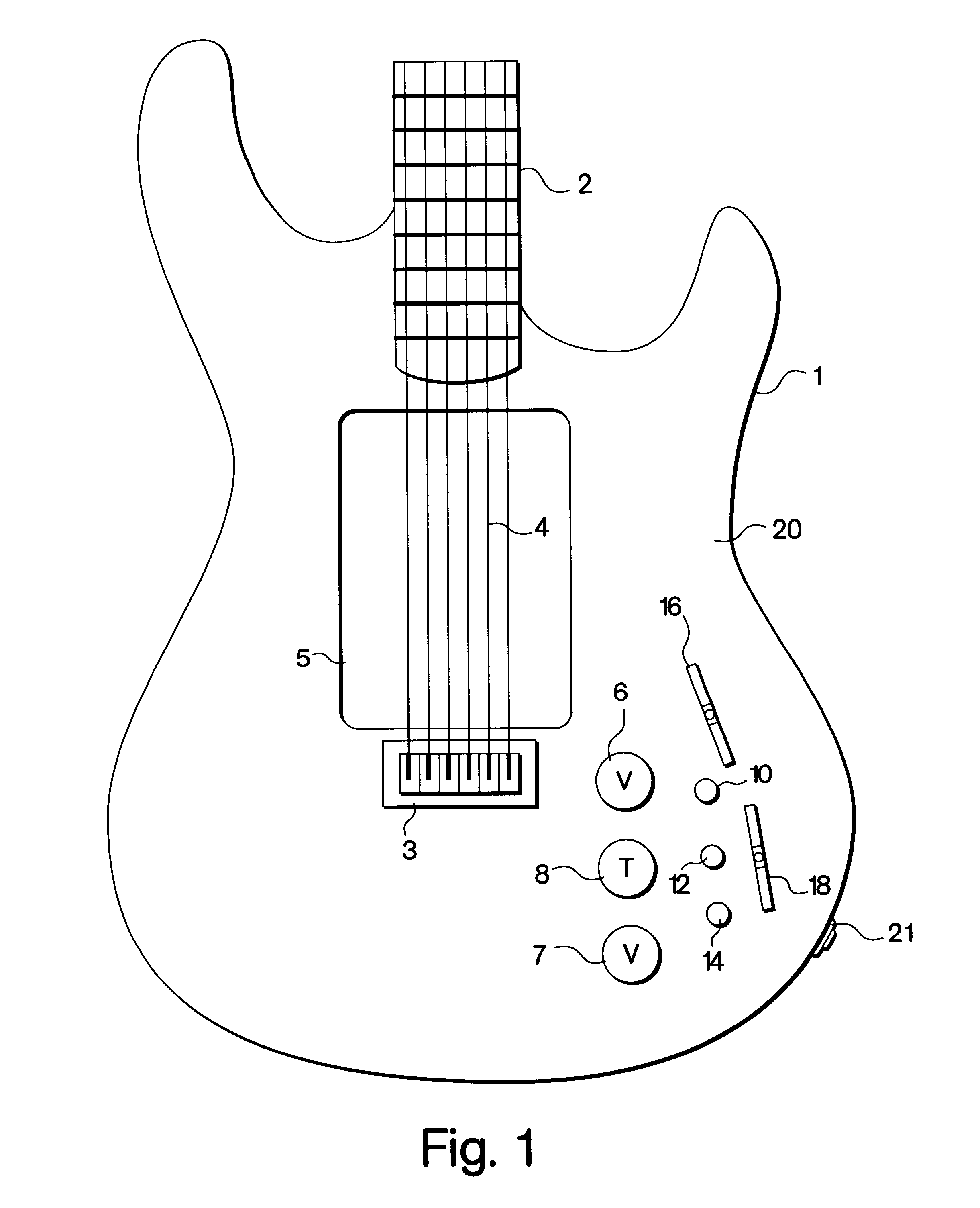 Electric stringed instrument with interchangeable pickup assemblies which connect to electronic components fixed within the guitar body