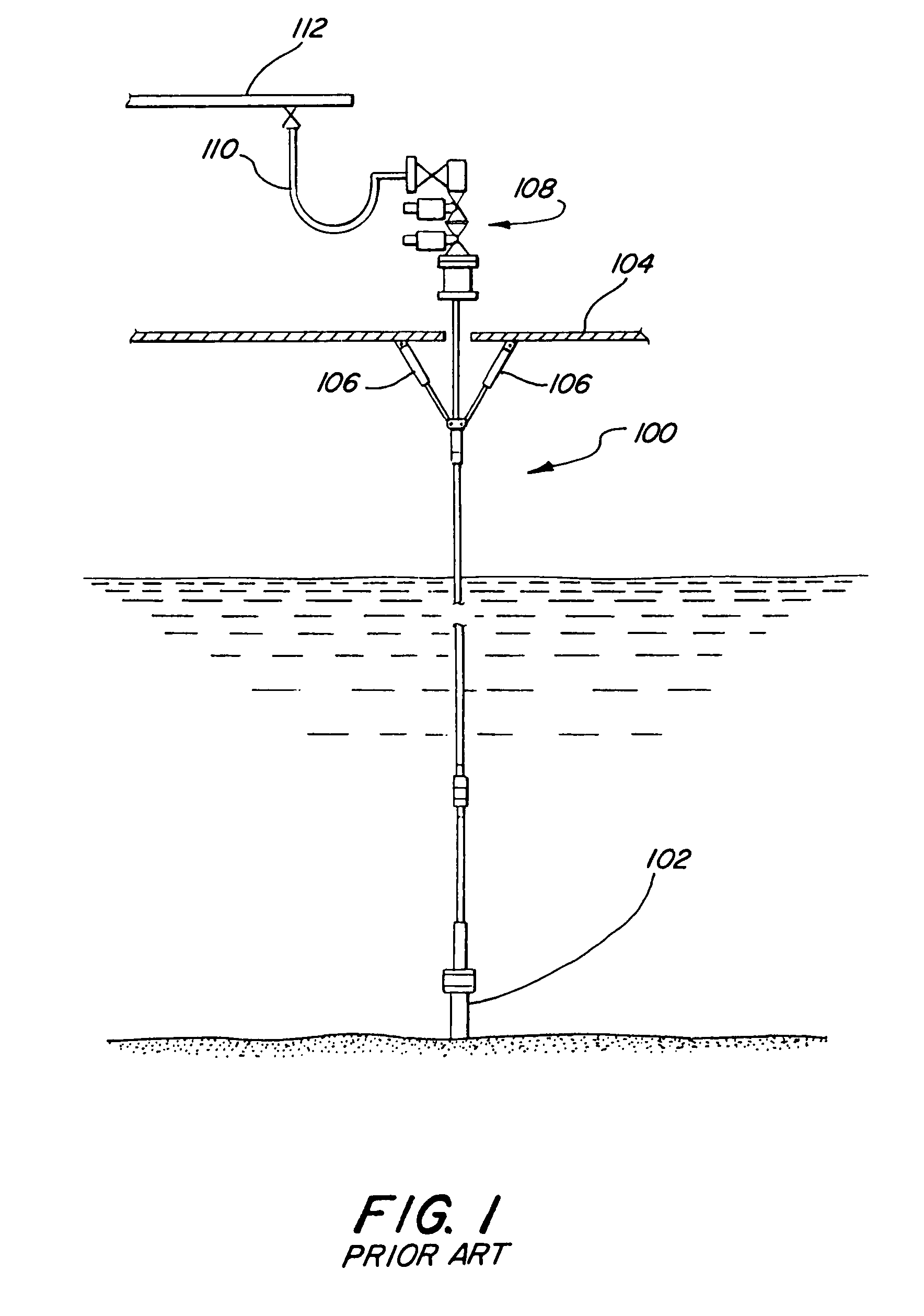 Bottom tensioned offshore oil well production riser