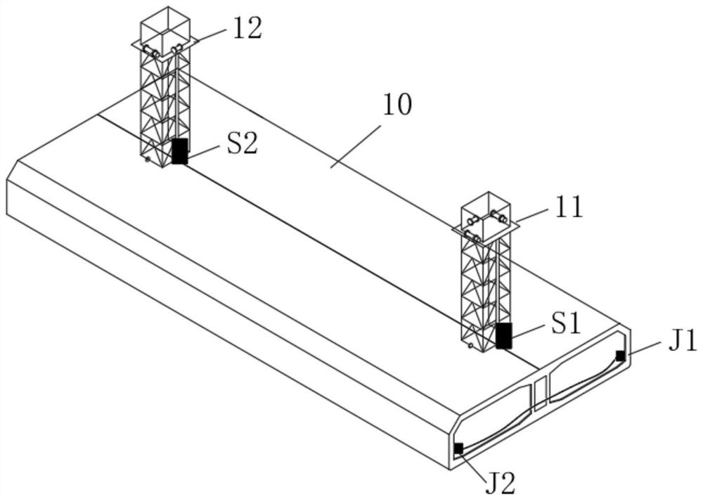 Elevation monitoring method for immersed tube immersion installation process