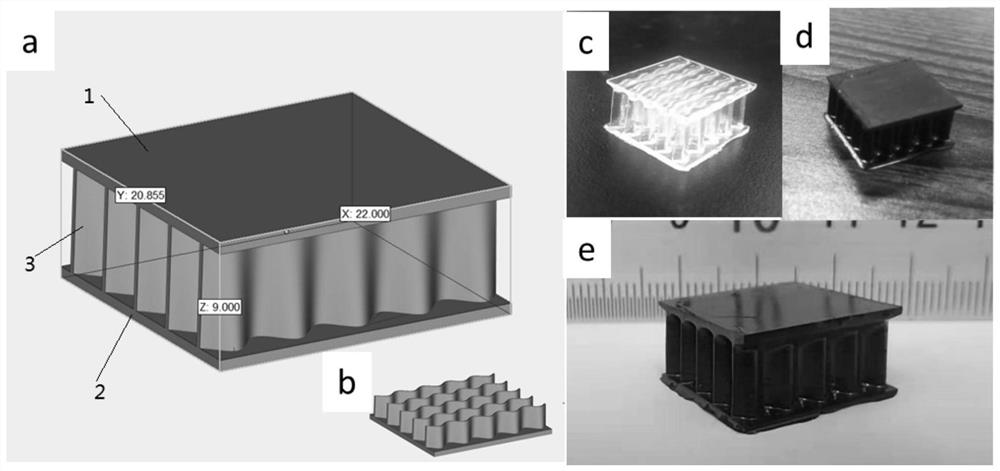 Bionic light heat insulation sandwich structure and preparation method thereof