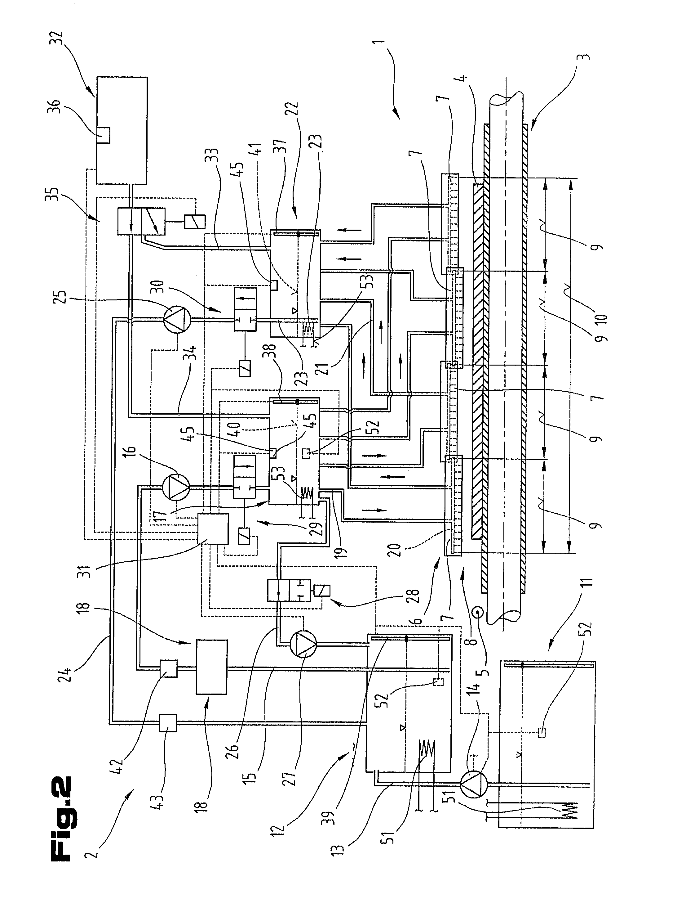 Ink supply system and process for cleaning this type of ink supply system