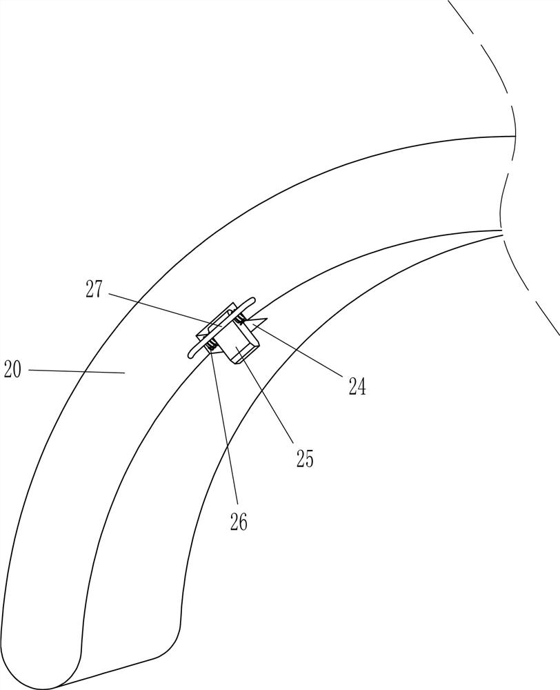 Discharging device for iron sheet bending