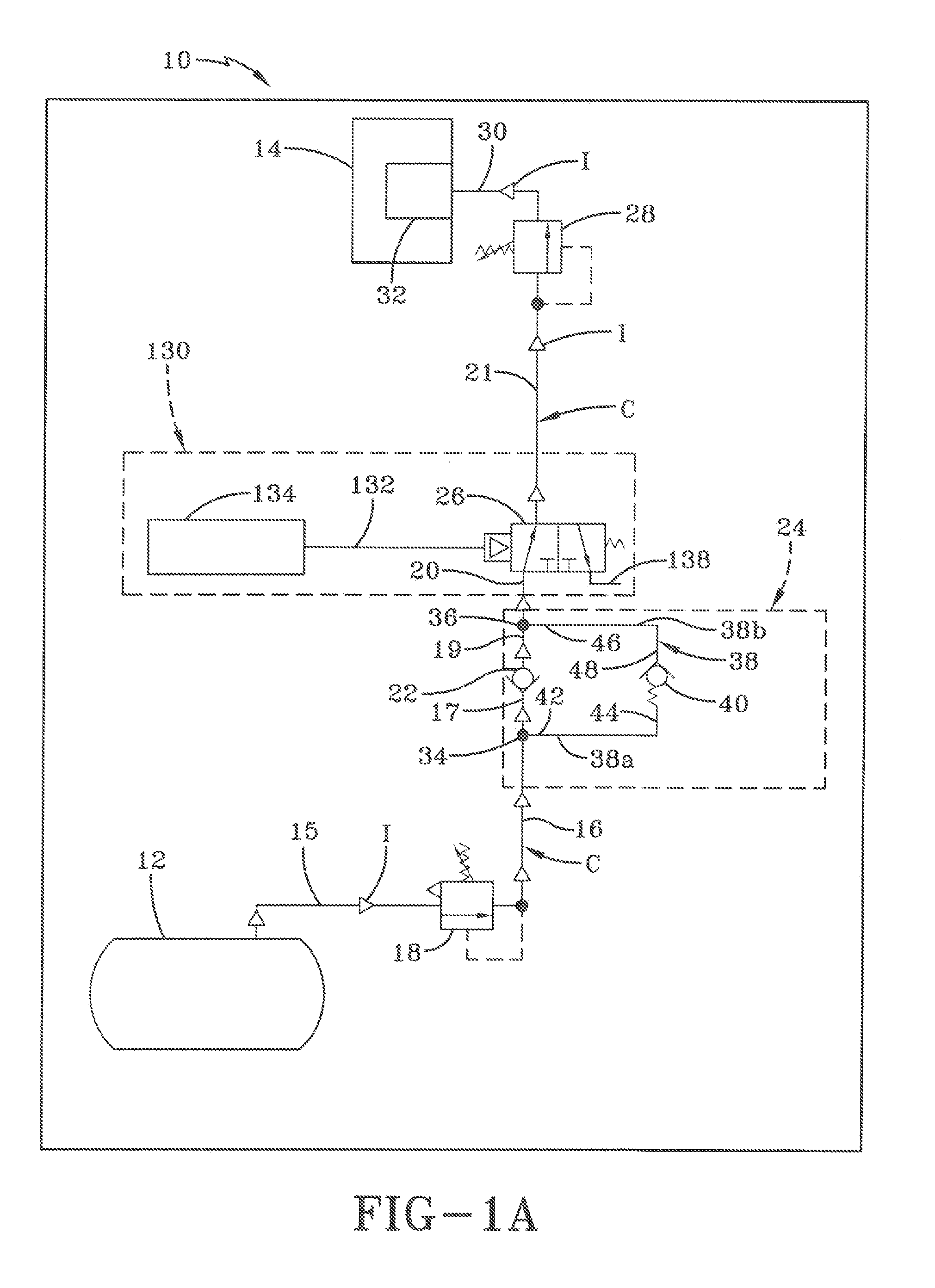 Tire inflation system with discrete deflation circuit