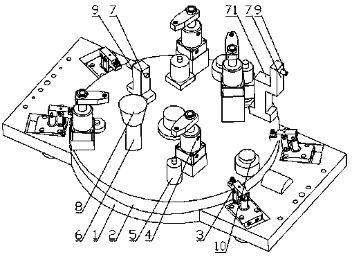 Machining clamp for aluminum alloy control arm