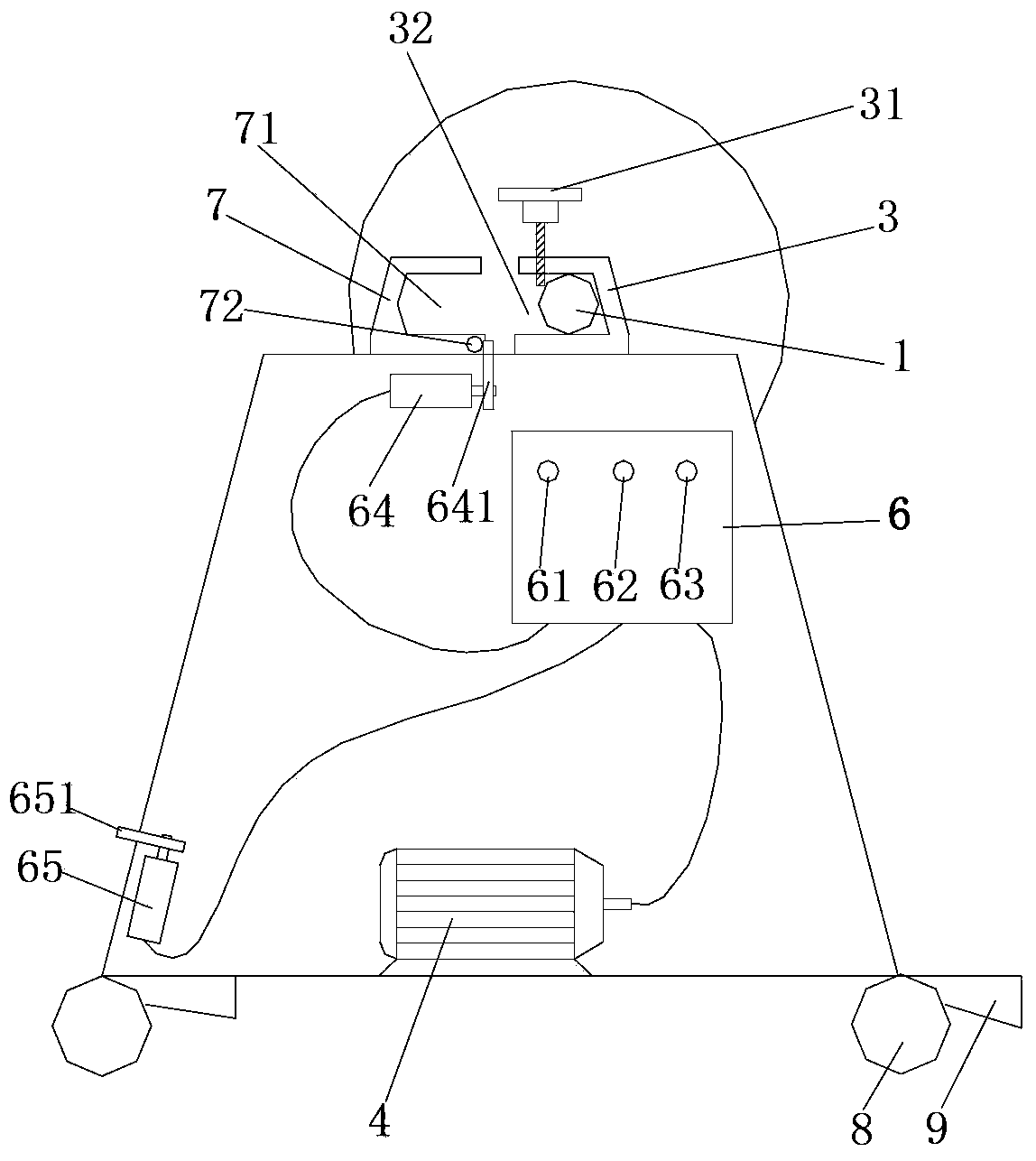 Silicon paper unreeling frame utilizing limit switches