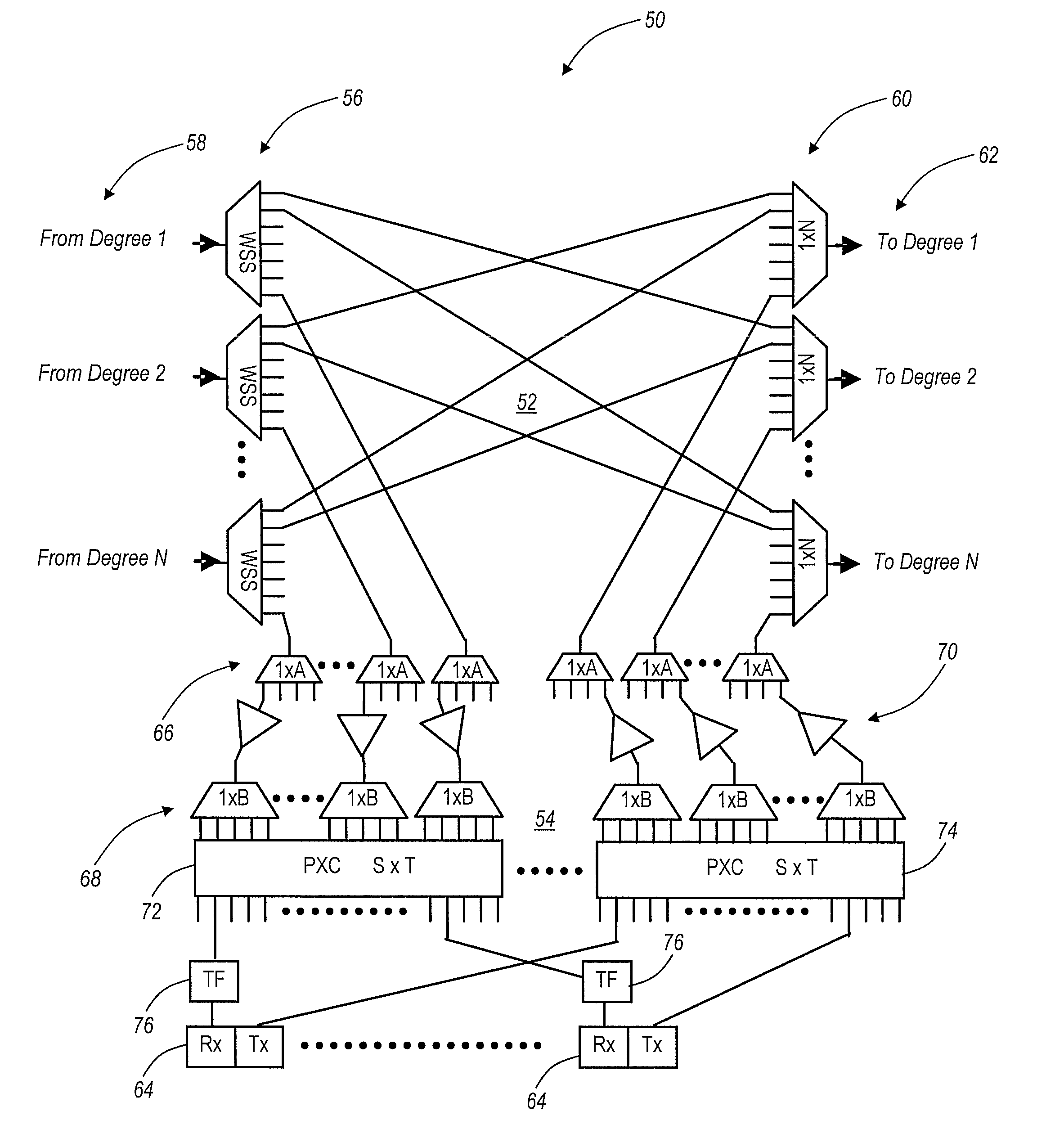 Directionless reconfigurable optical add-drop multiplexer systems and methods