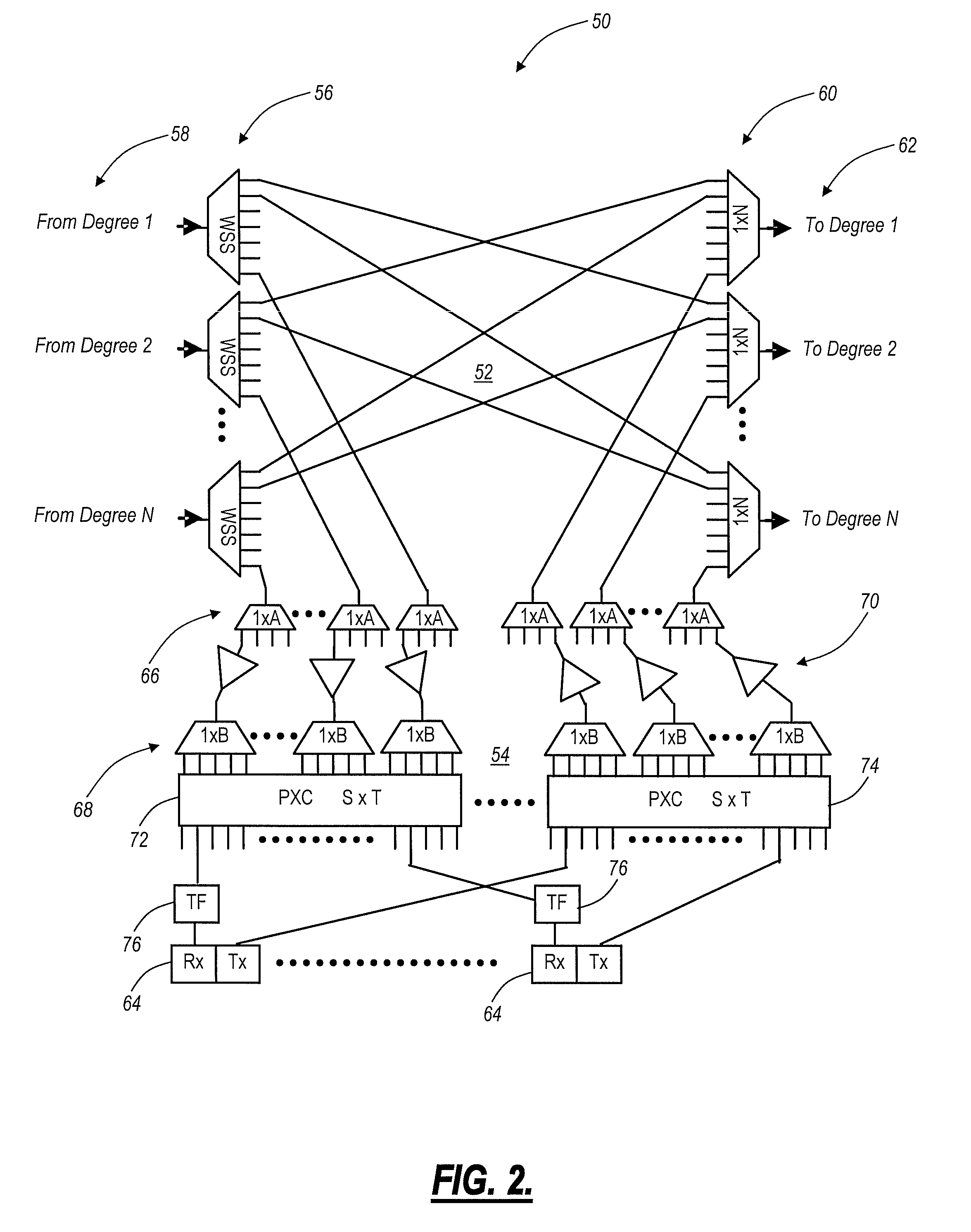 Directionless reconfigurable optical add-drop multiplexer systems and methods