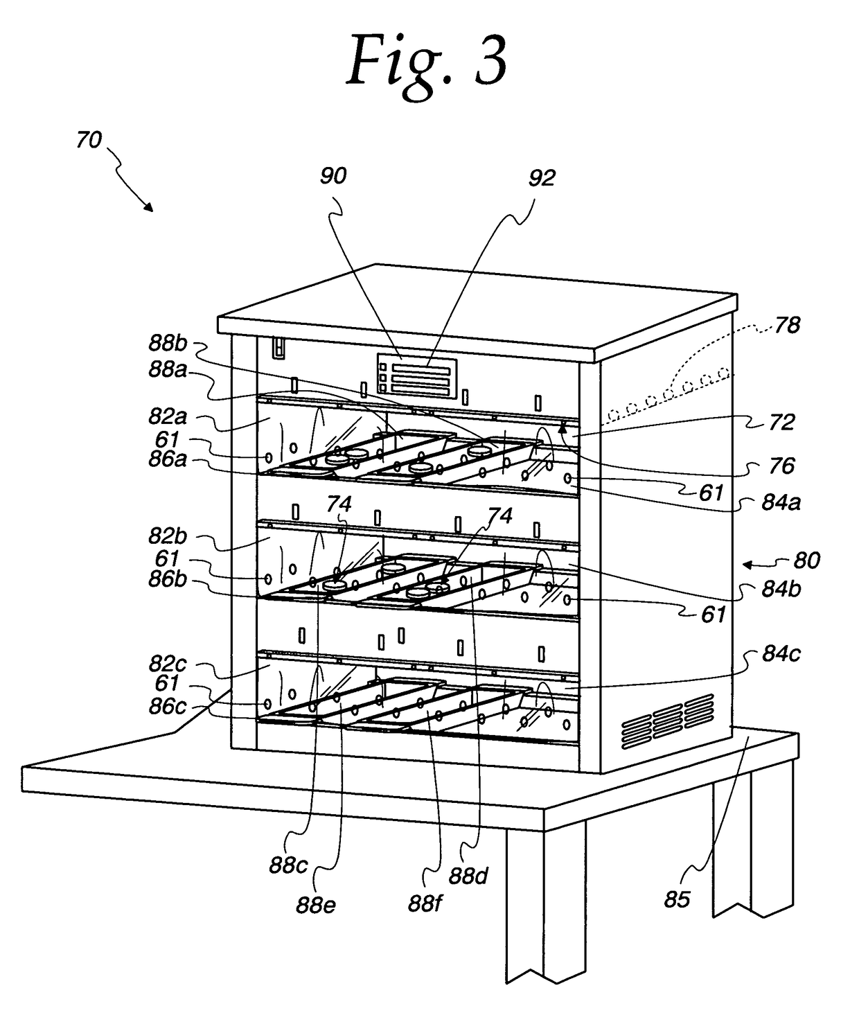 Food staging device, method of storing foods, and method of making a sandwich