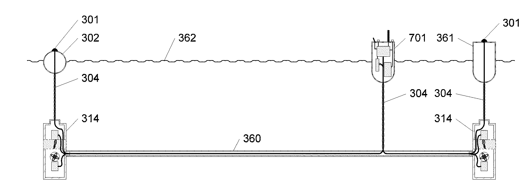 Automatic Deploying and Positioning Slalom Water Ski Course