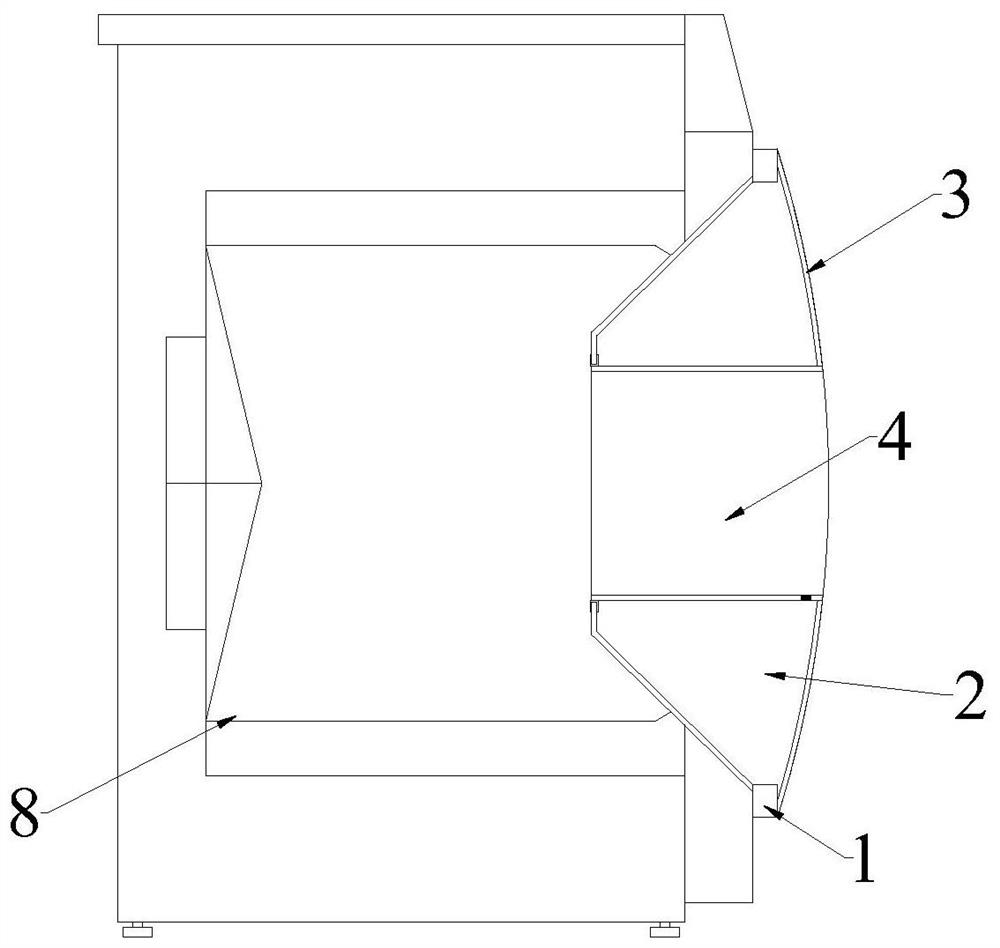 Door body structure and washing machine with same