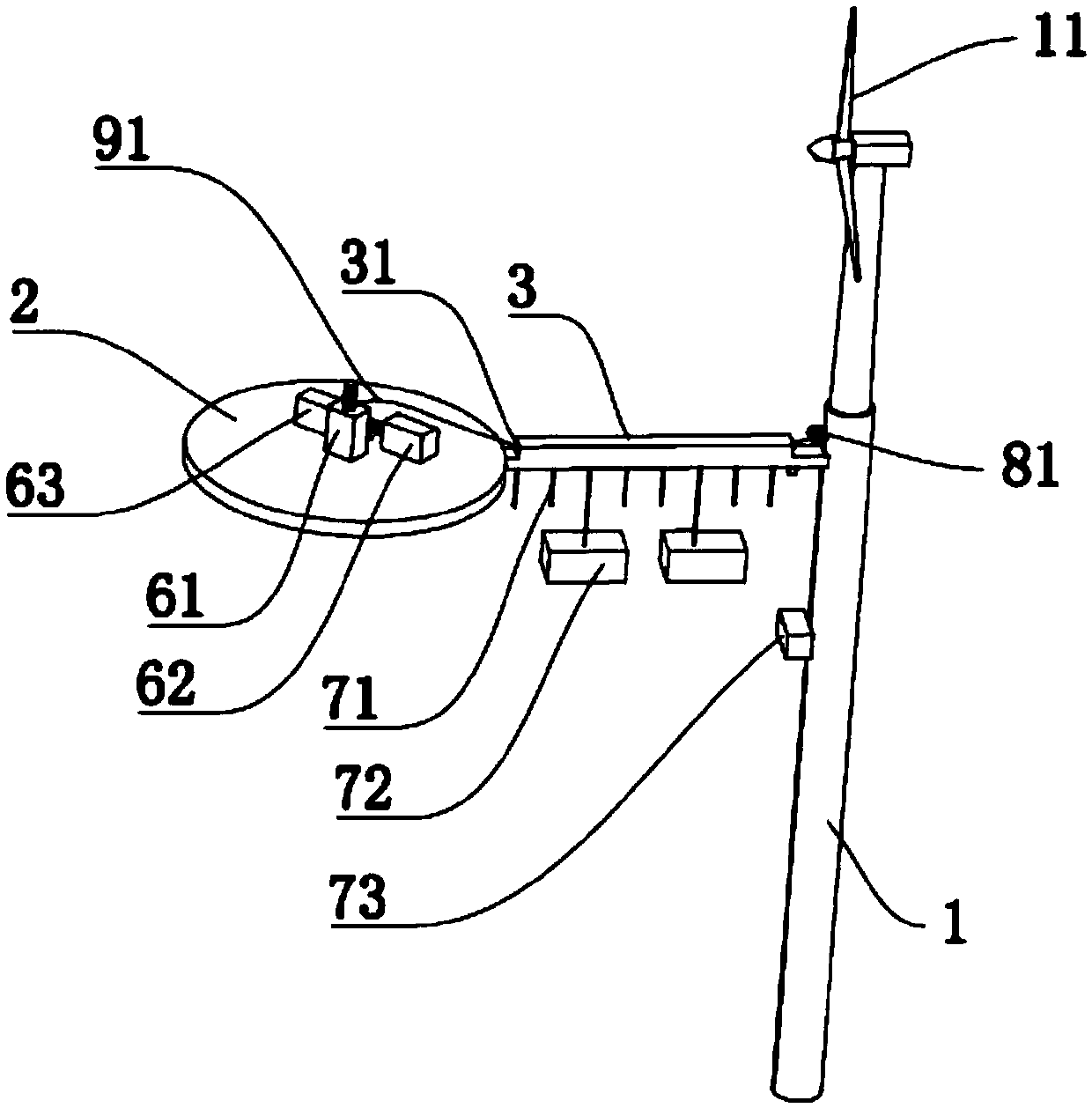 A marine farming method and device based on an offshore wind farm