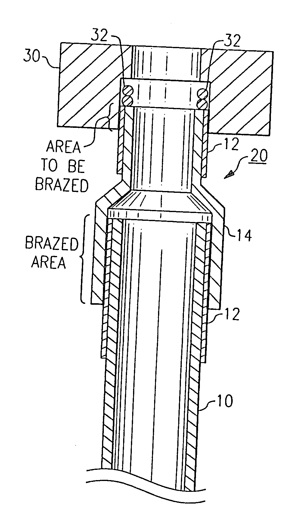 Two tier brazing for joining copper tubes to manifolds