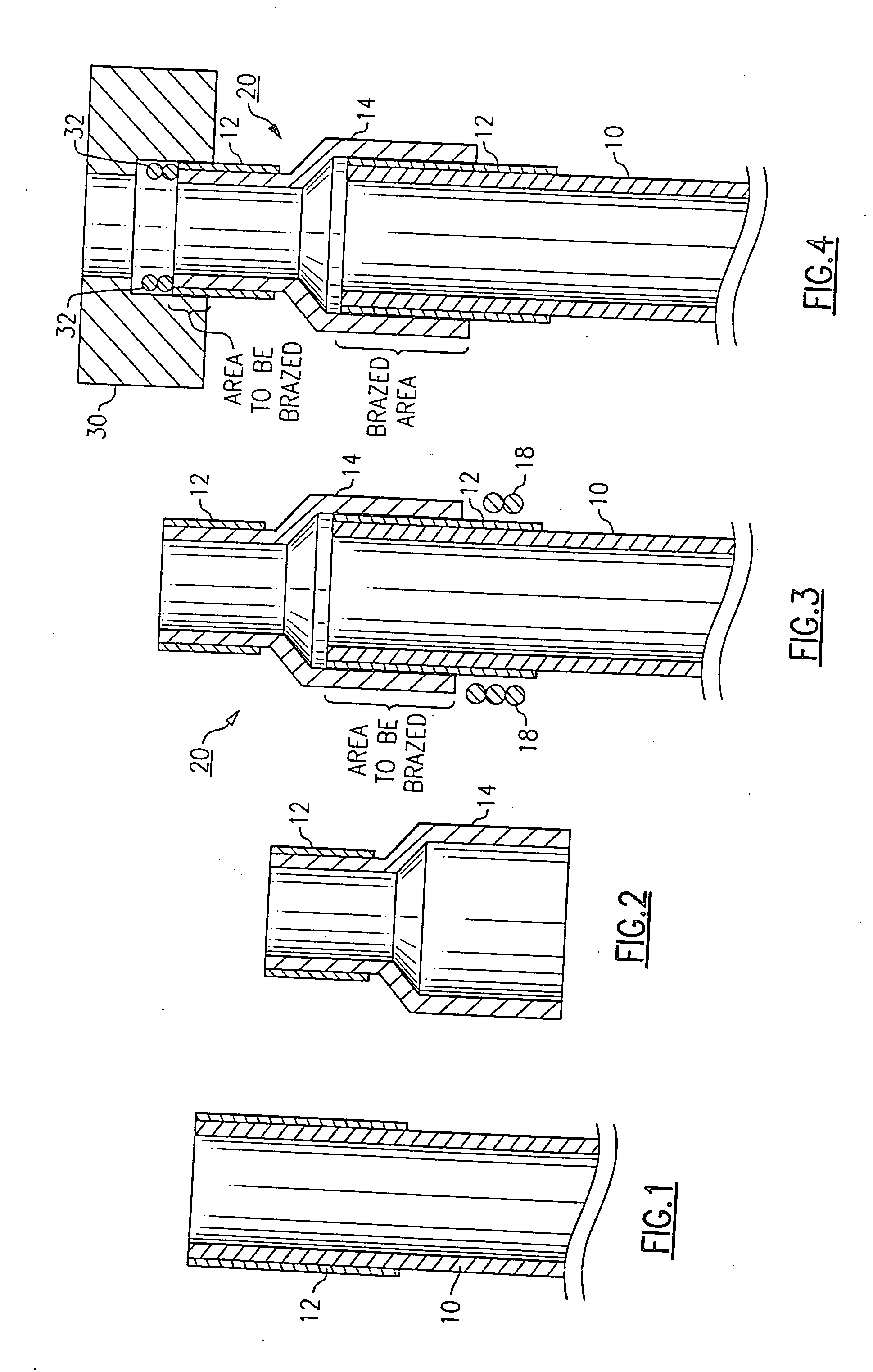 Two tier brazing for joining copper tubes to manifolds