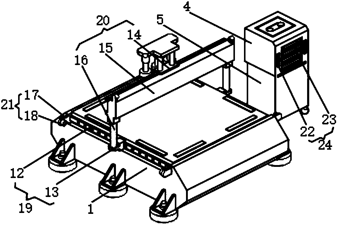 Precise three-process carpentry engraving machine